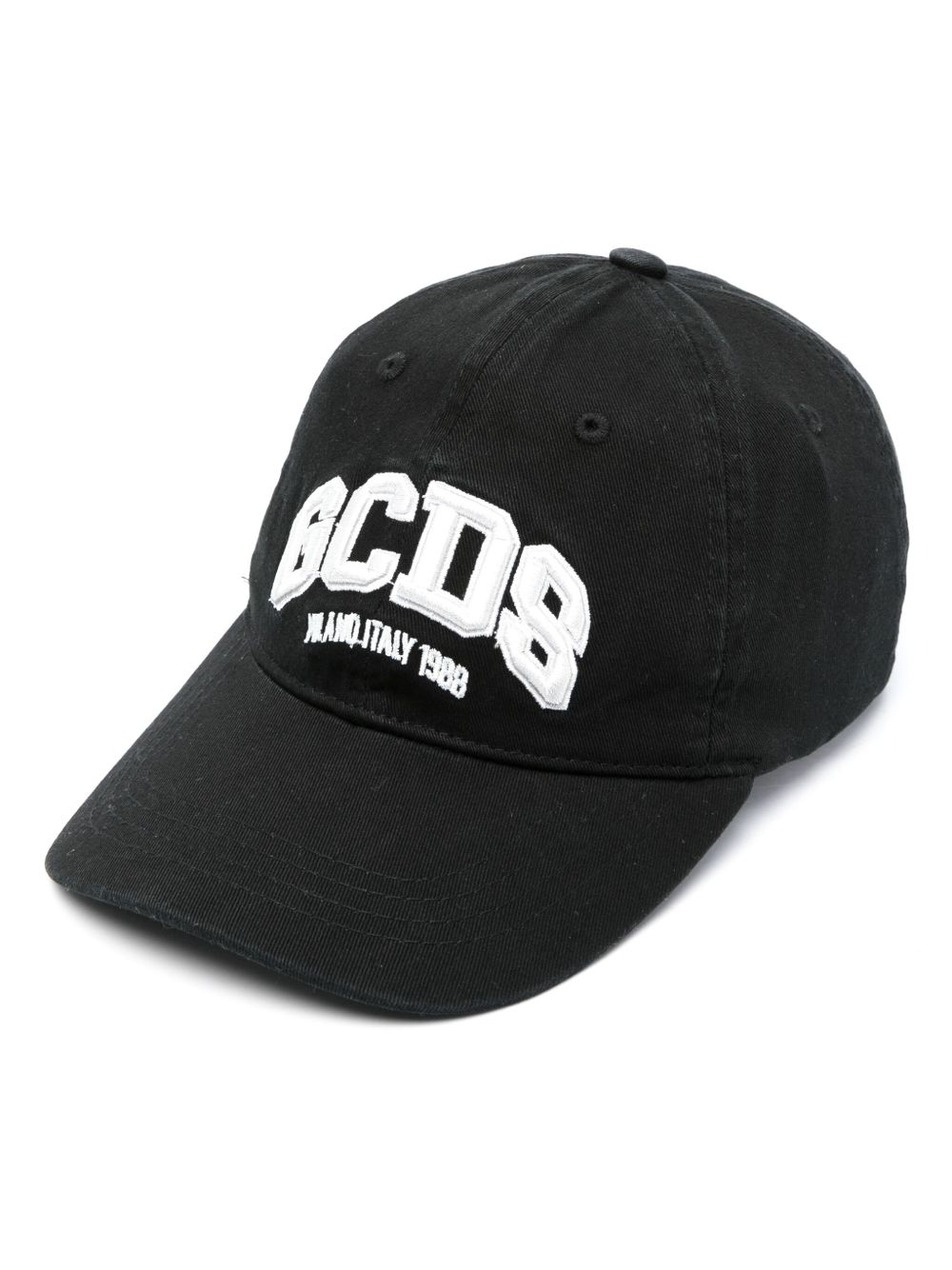GCDS logo刺绣棒球帽 - 黑色