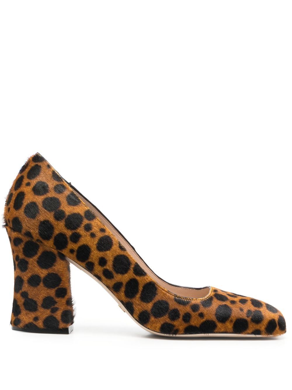 Stuart Weitzman Curveblock 豹纹高跟鞋 - 褐色