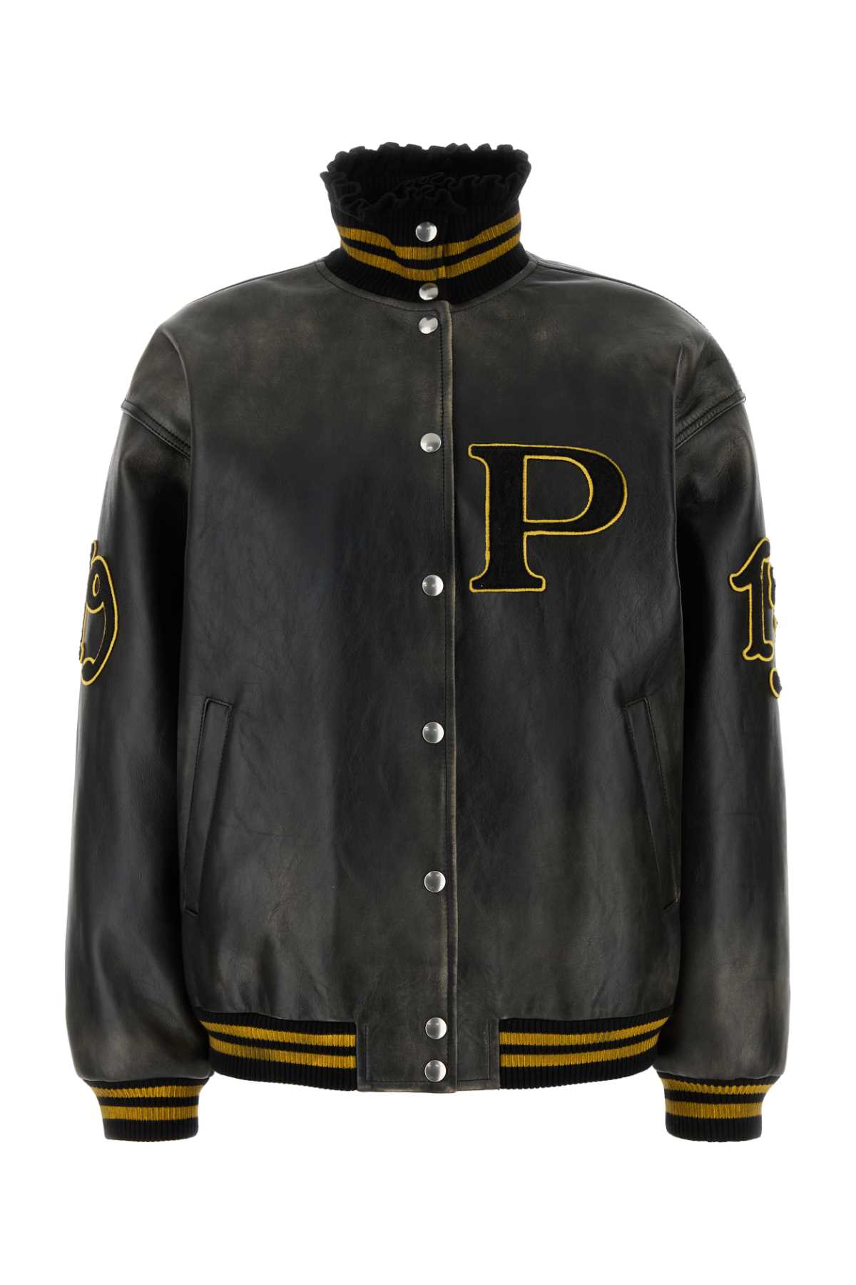 Prada 黑色皮革夹克