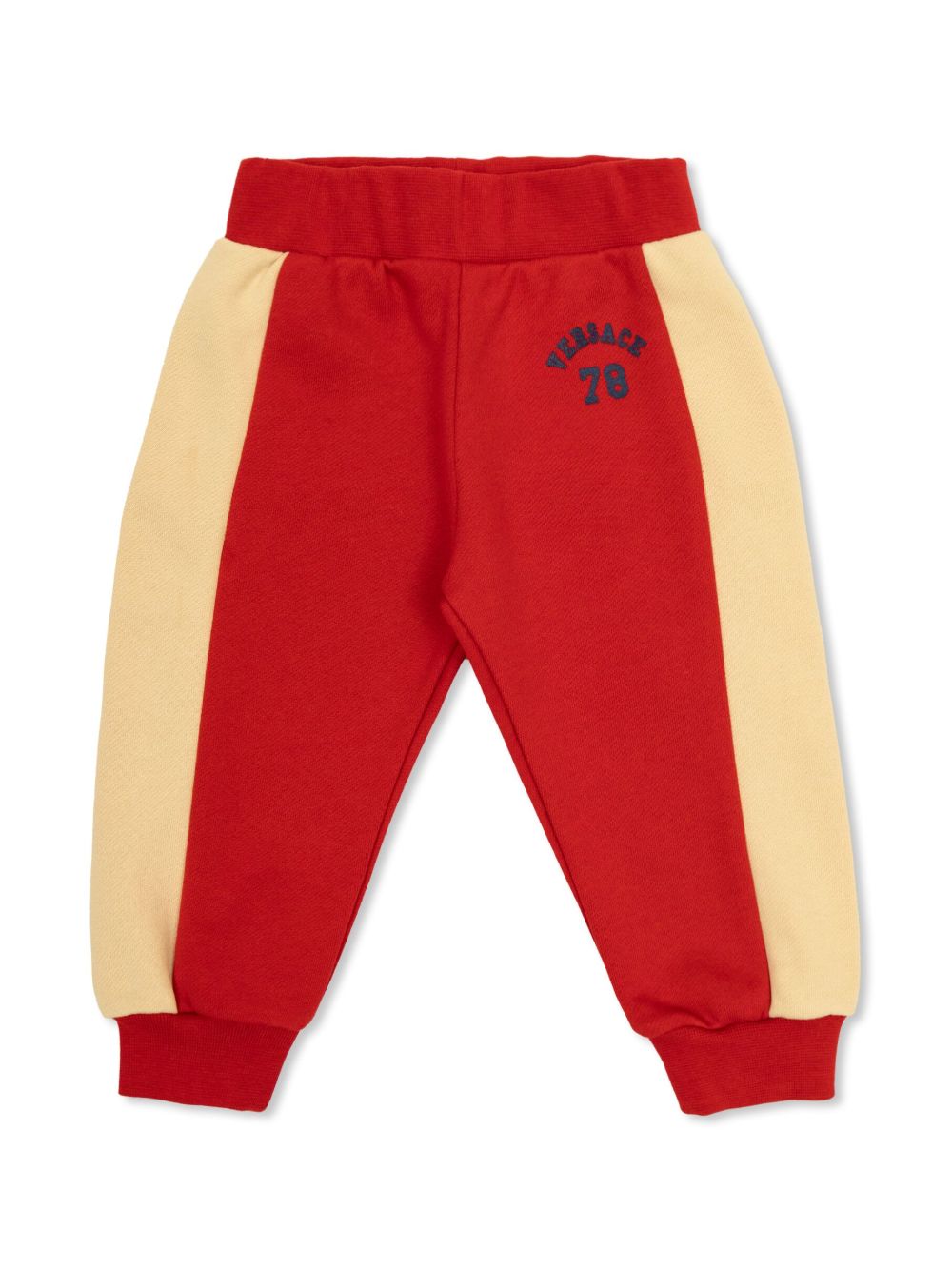 Versace Kids logo印花运动裤 - 红色