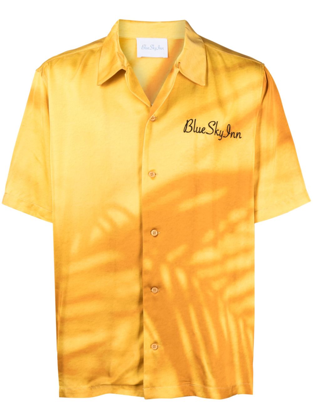 BLUE SKY INN Palms logo刺绣衬衫 - 黄色