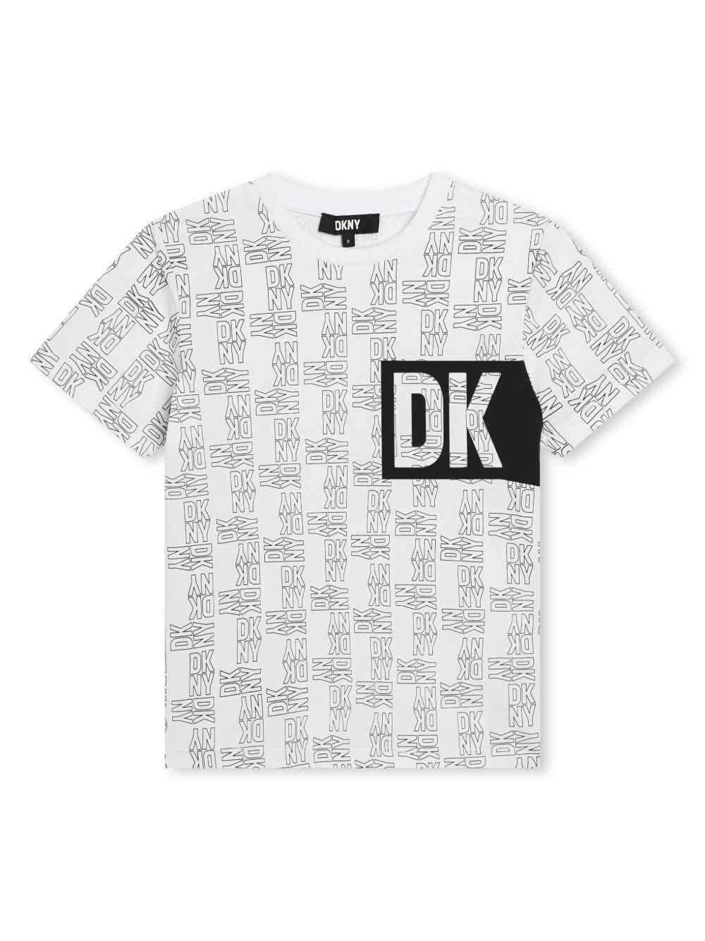 Dkny Kids logo印花棉T恤 - 白色