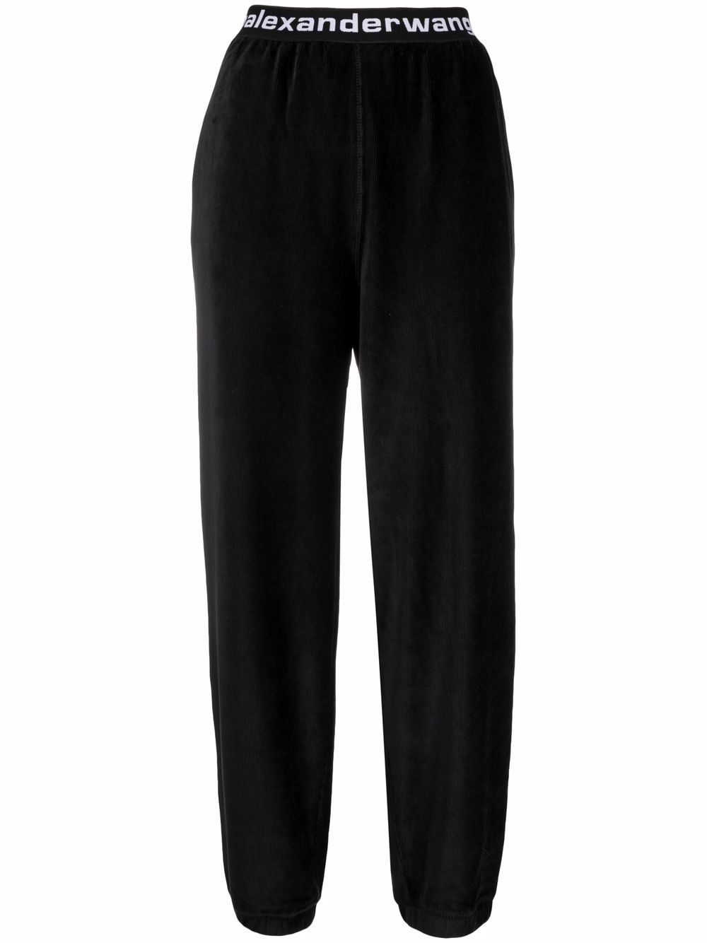 Alexander Wang logo运动裤 - 黑色