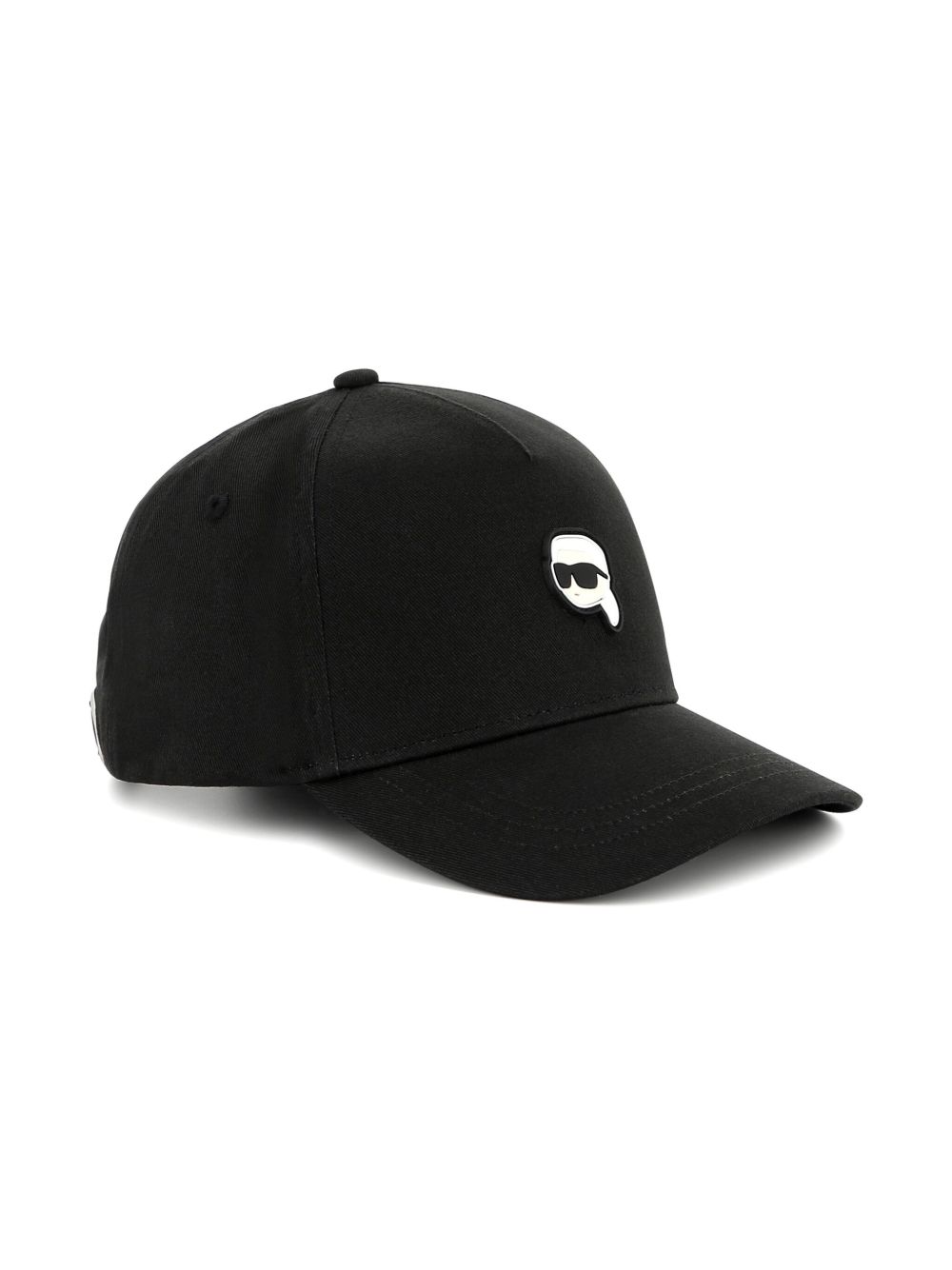 Karl Lagerfeld Kids logo刺绣棉棒球帽 - 黑色