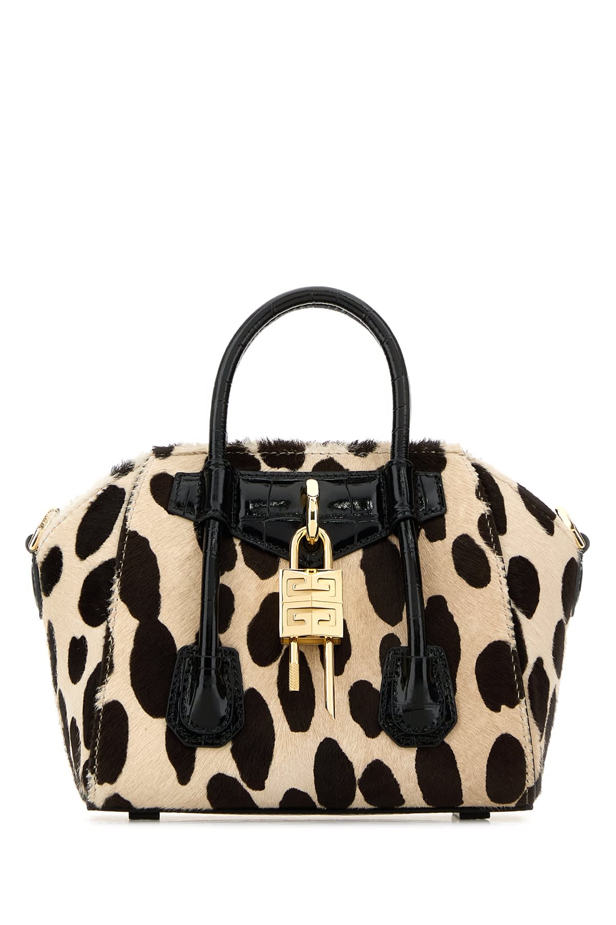 Givenchy Printed Calf Hair Antigona Lock Toy Handbag