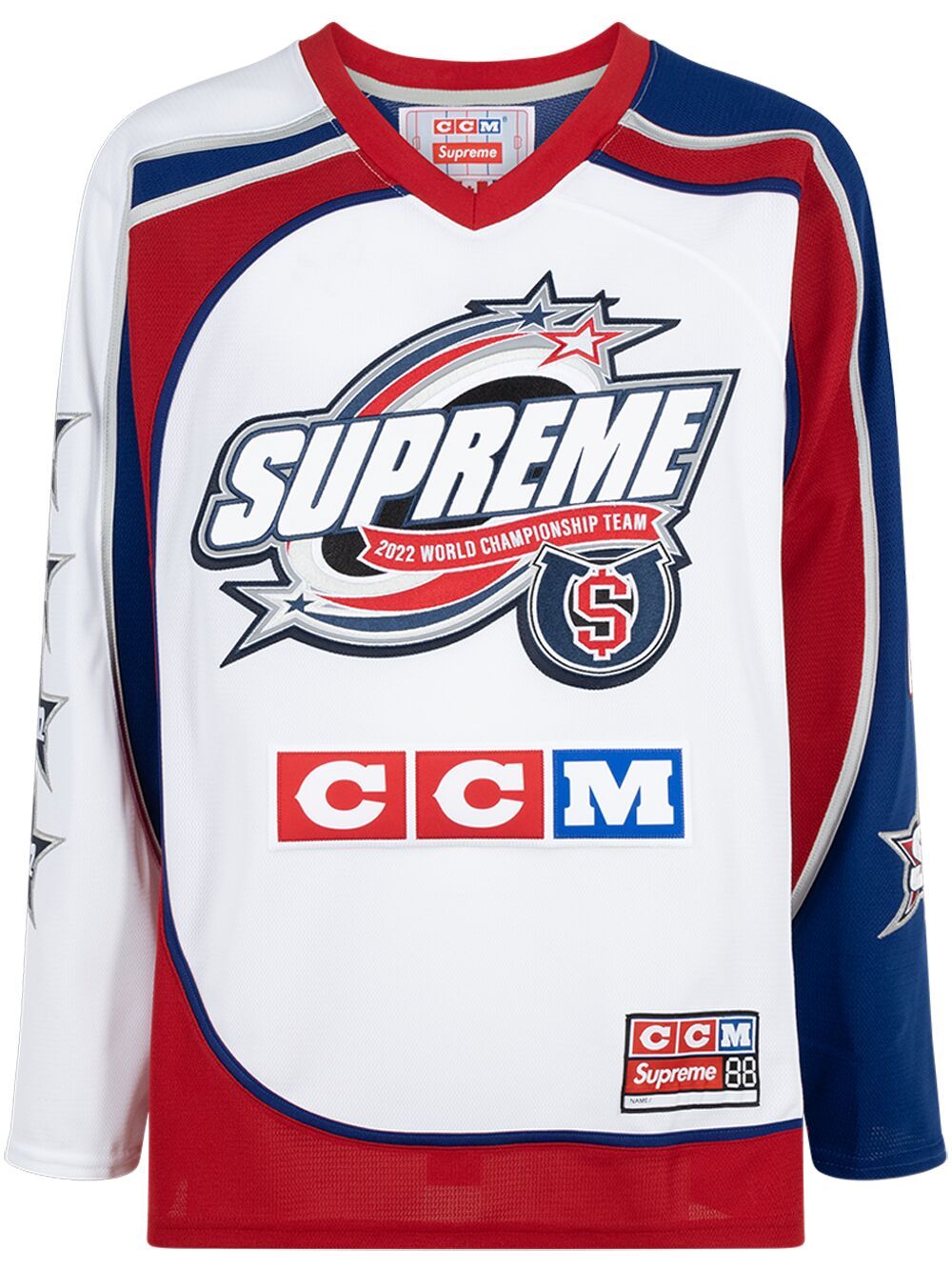 Supreme x CCM All Stars 平纹针织T恤 - 白色