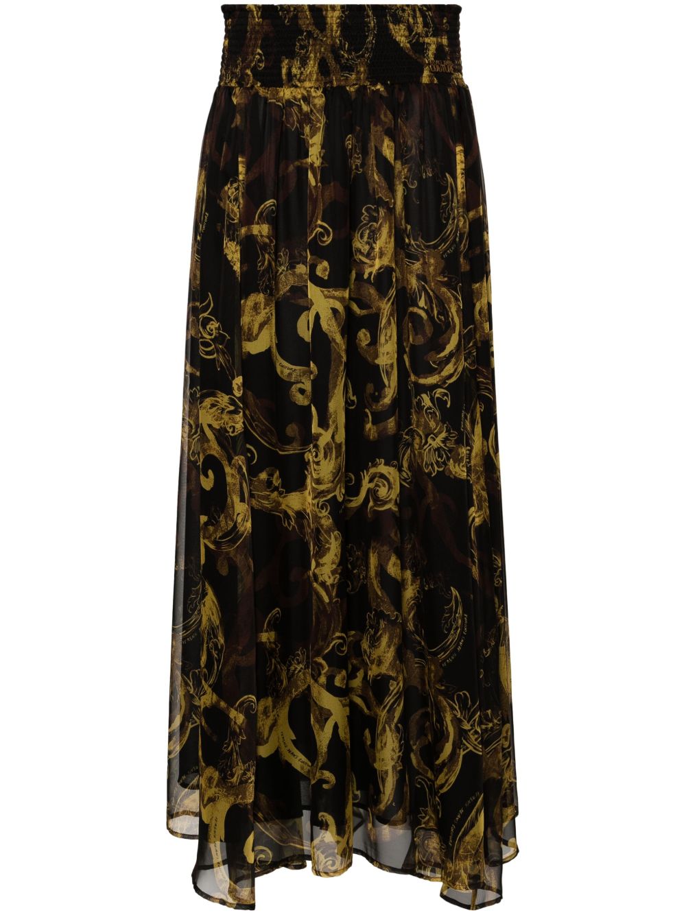 Versace Jeans Couture Watercolour Couture 长款半身裙 - 黑色