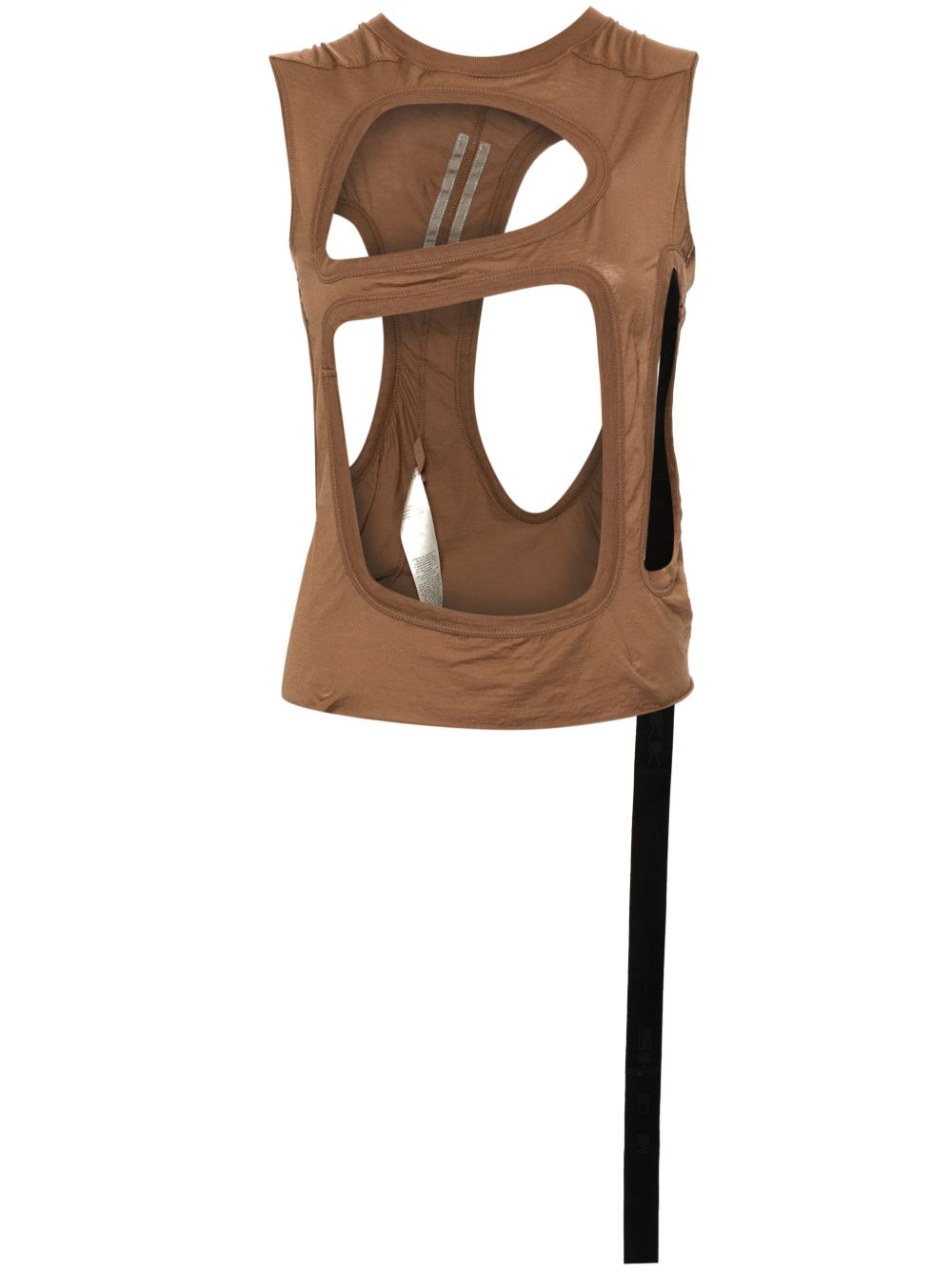 Rick Owens DRKSHDW 无袖镂空上衣 - 褐色