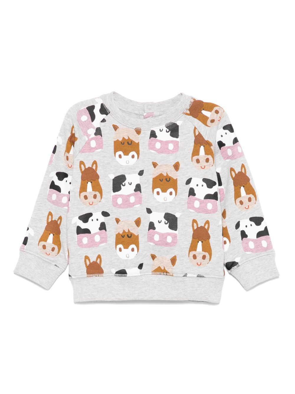 Stella McCartney Kids 乳牛印花卫衣 - 灰色