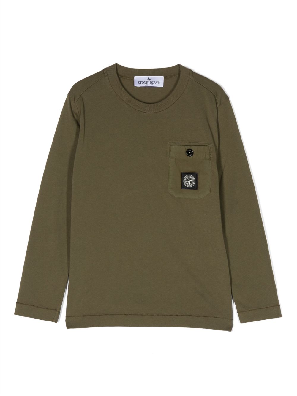 Stone Island Junior 罗盘贴花棉T恤 - 绿色