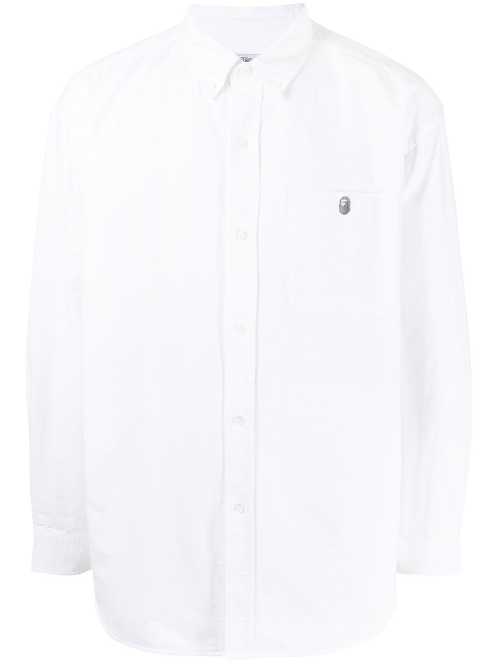 A BATHING APE® logo刺绣衬衫 - 白色