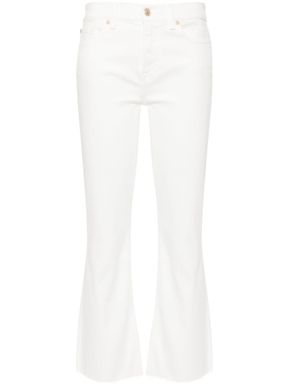 7 For All Mankind Daisy 中腰露踝牛仔裤 - 白色