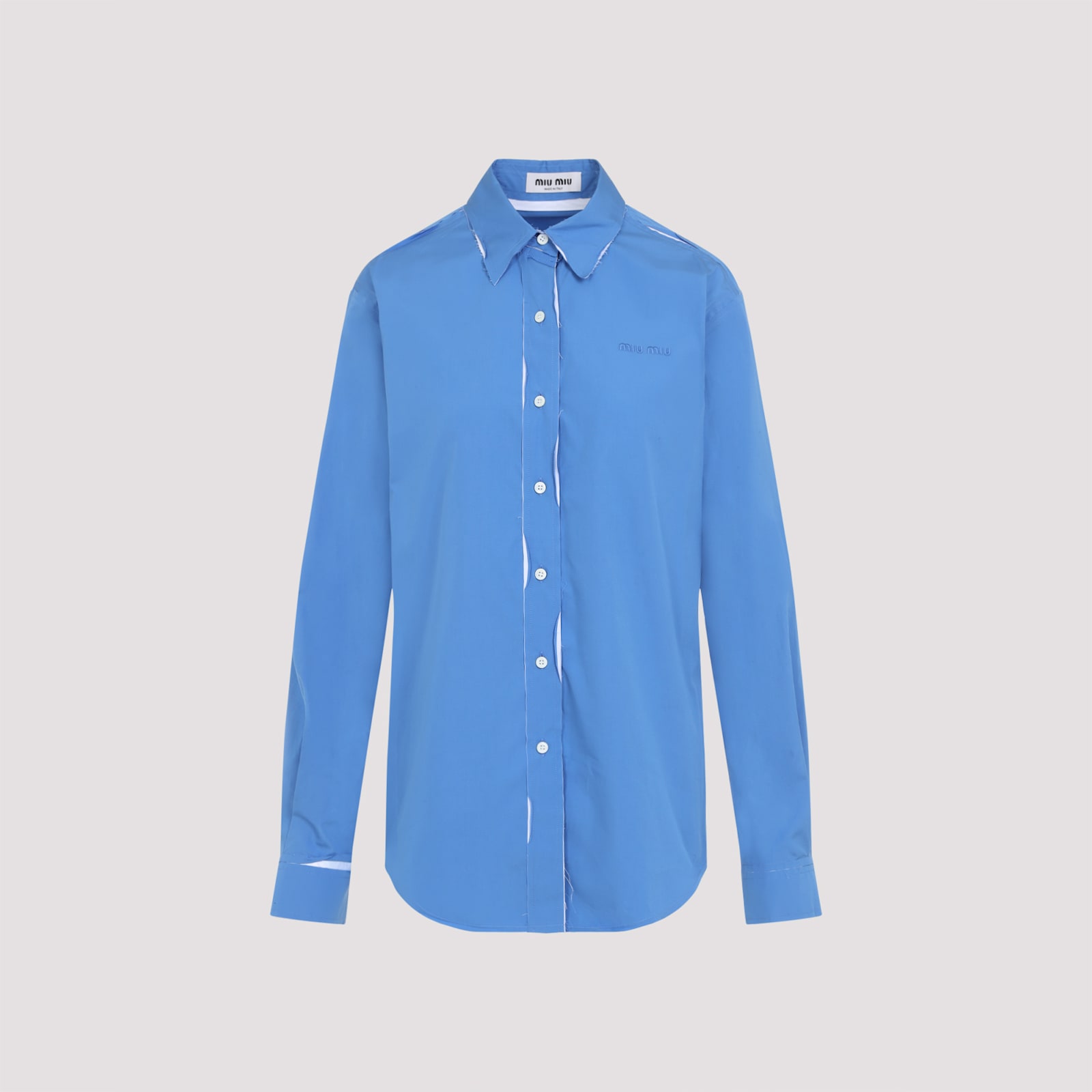 Miu Miu Cerulean Blue Poplin Shirt