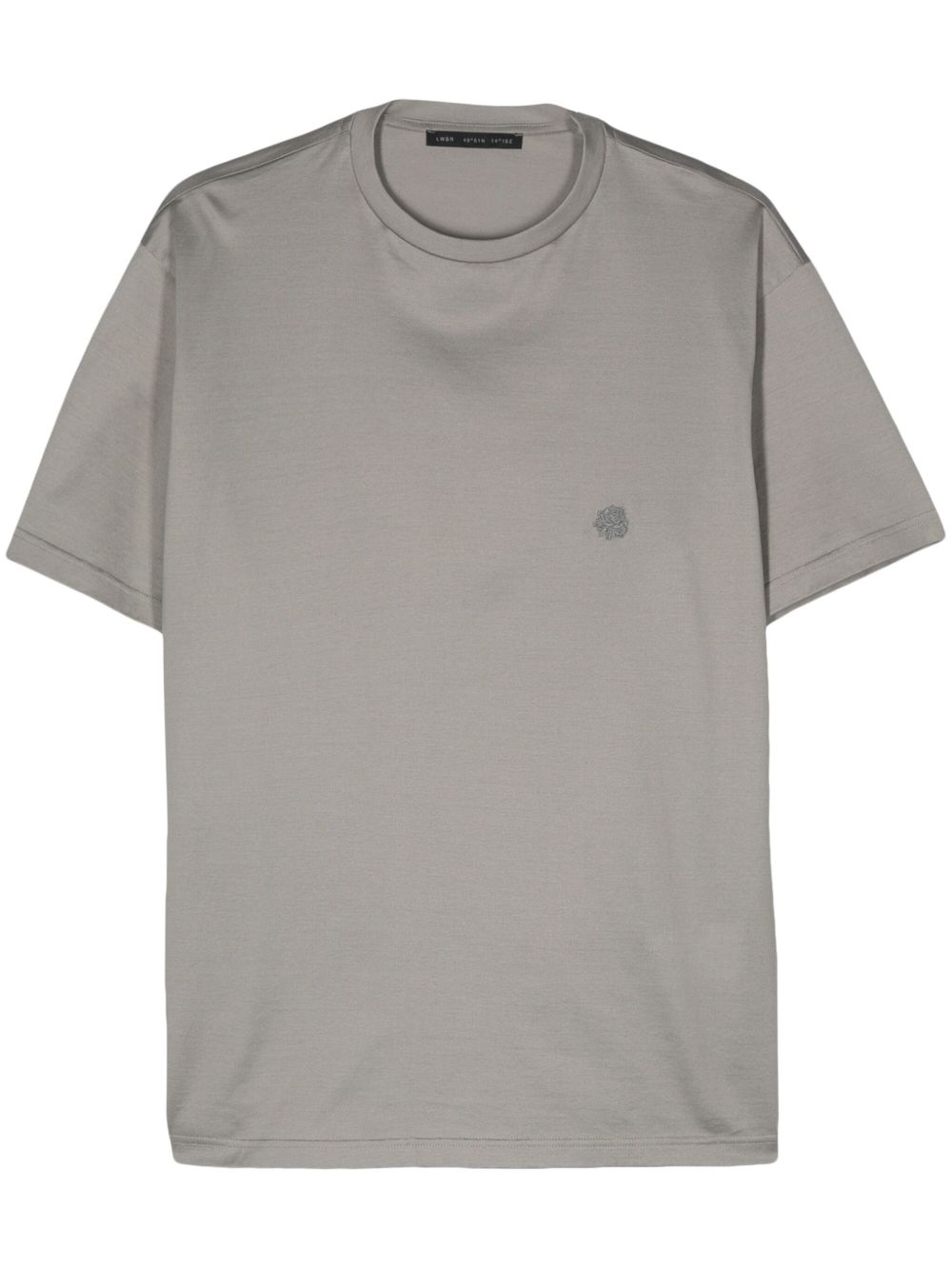 Low Brand 刺绣logo棉T恤 - 灰色