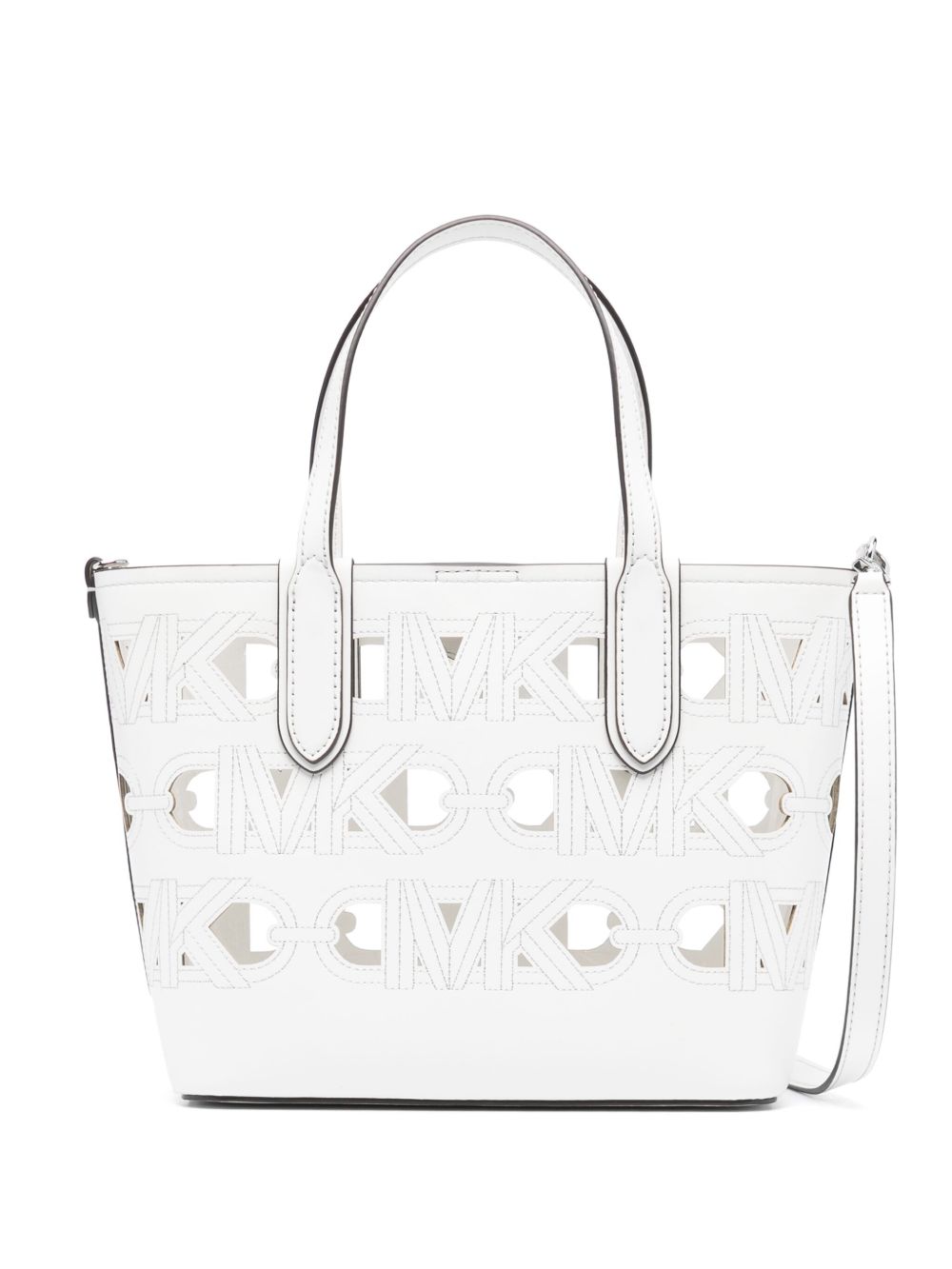 Michael Michael Kors Eliza 皮质手提包 - 白色