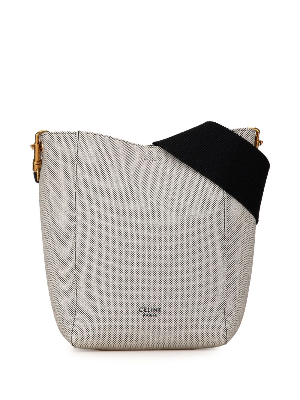 Céline Pre-Owned Seau Sangle 小号帆布水桶包（2019年典藏款） - 白色