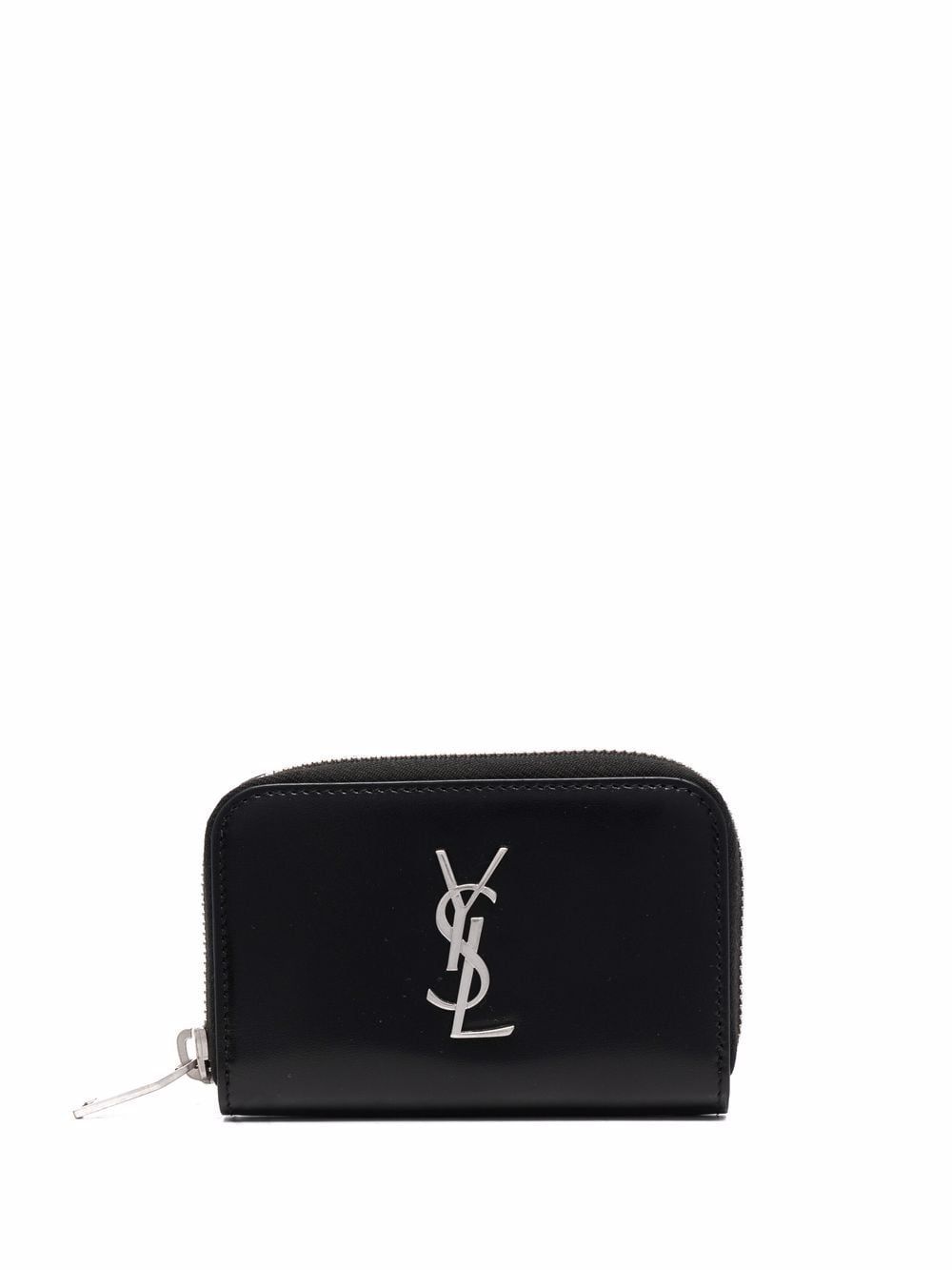 Saint Laurent 圣罗兰 YSL logo拉链钱包 - 黑色