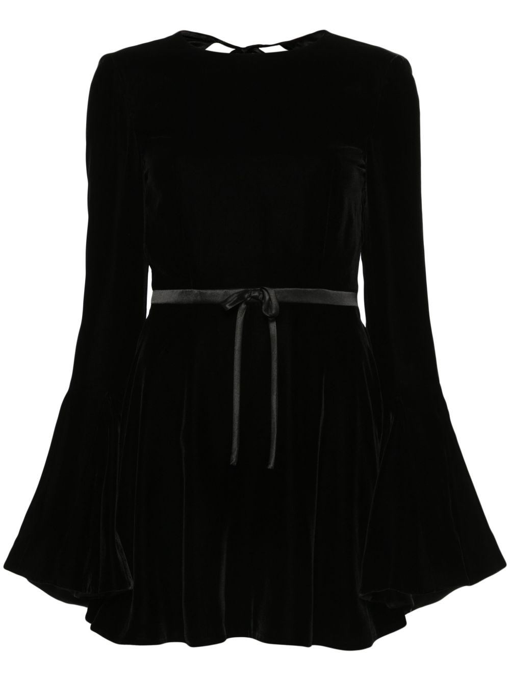 Saint Laurent 丝绒迷你连衣裙 - 黑色