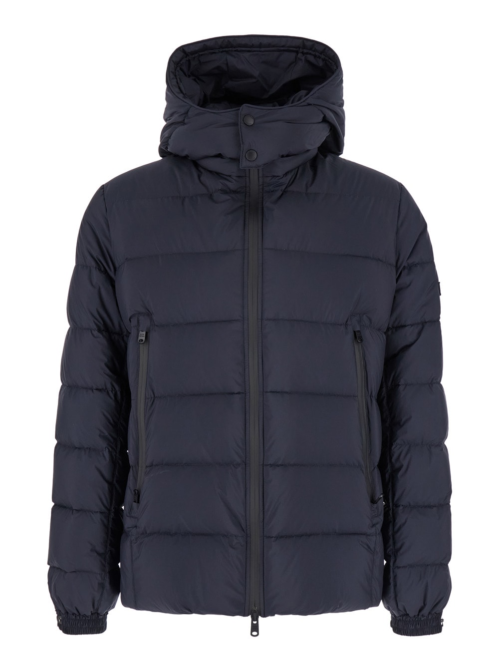 TATRAS borbore 蓝色科技面料带帽logo贴布男装羽绒服