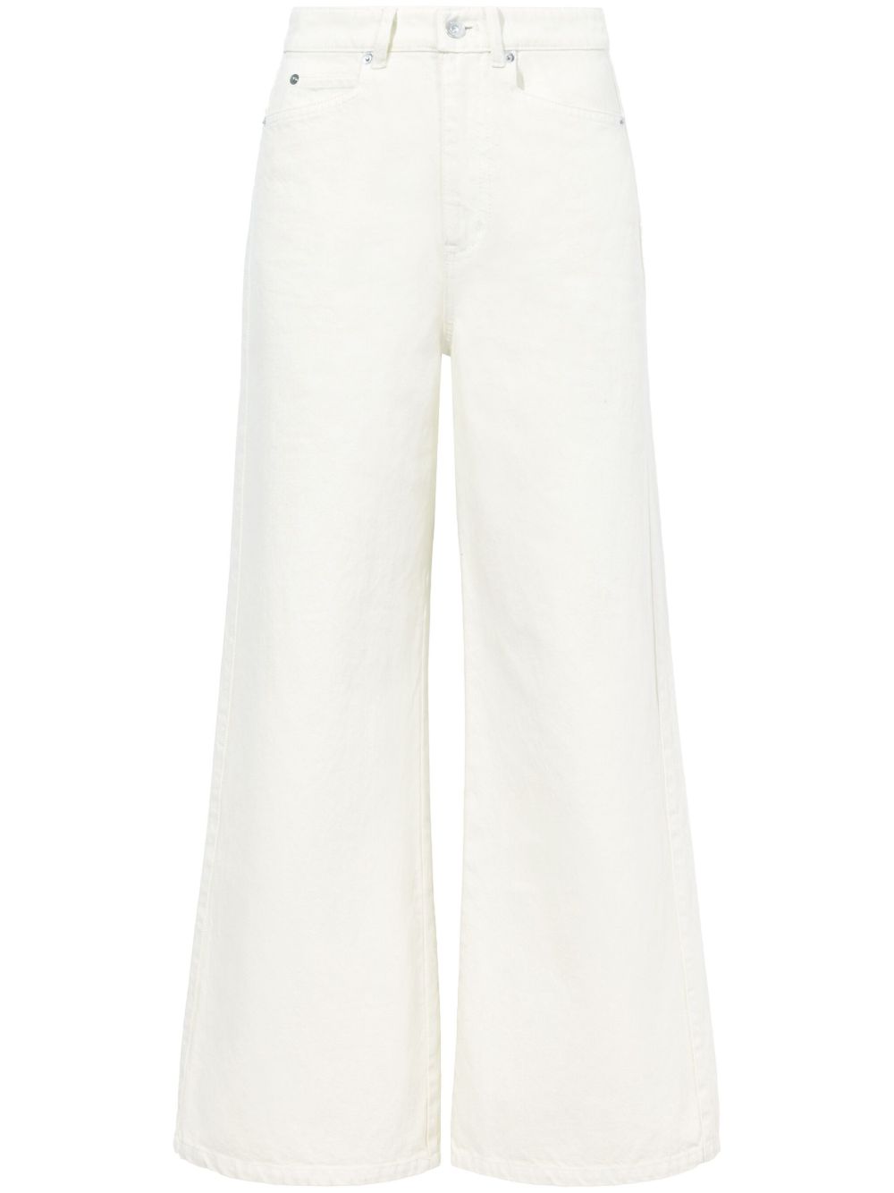 Proenza Schouler White Label 标贴露踝牛仔裤 - 白色
