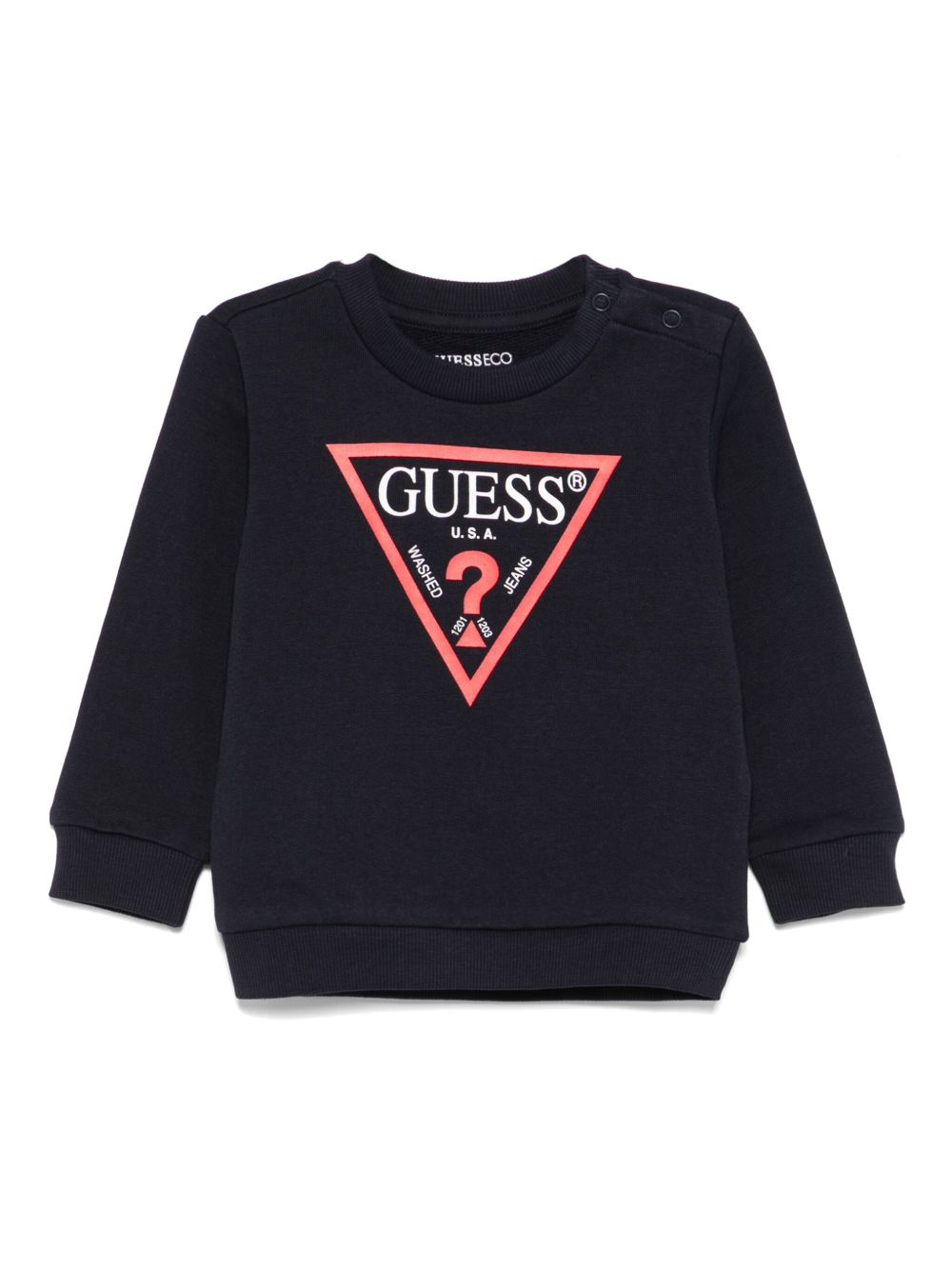 guess kids logo印花卫衣 - 蓝色