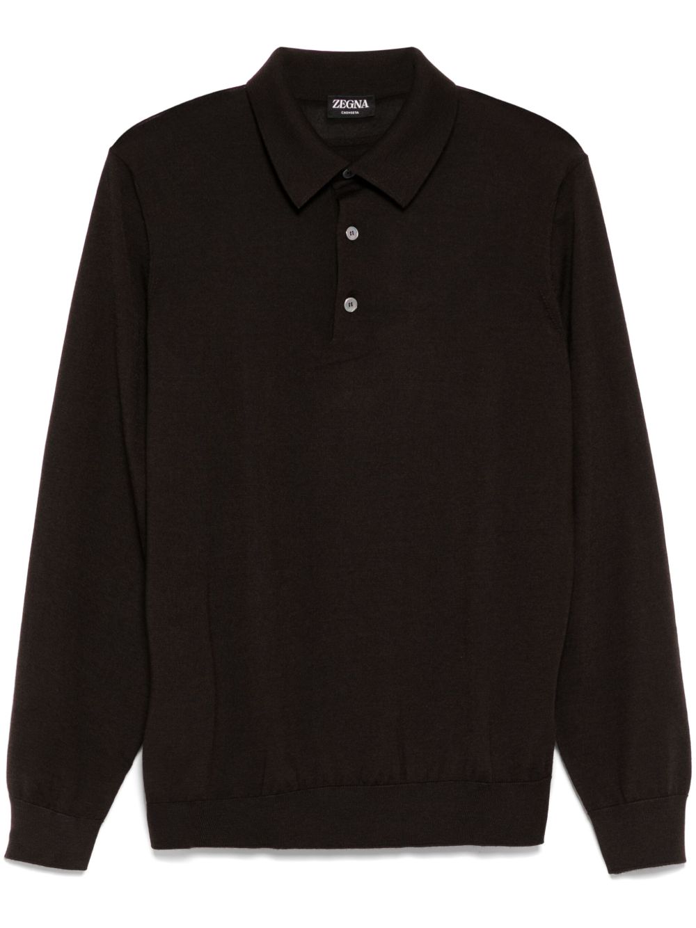 Zegna Cashseta polo衫 - 褐色