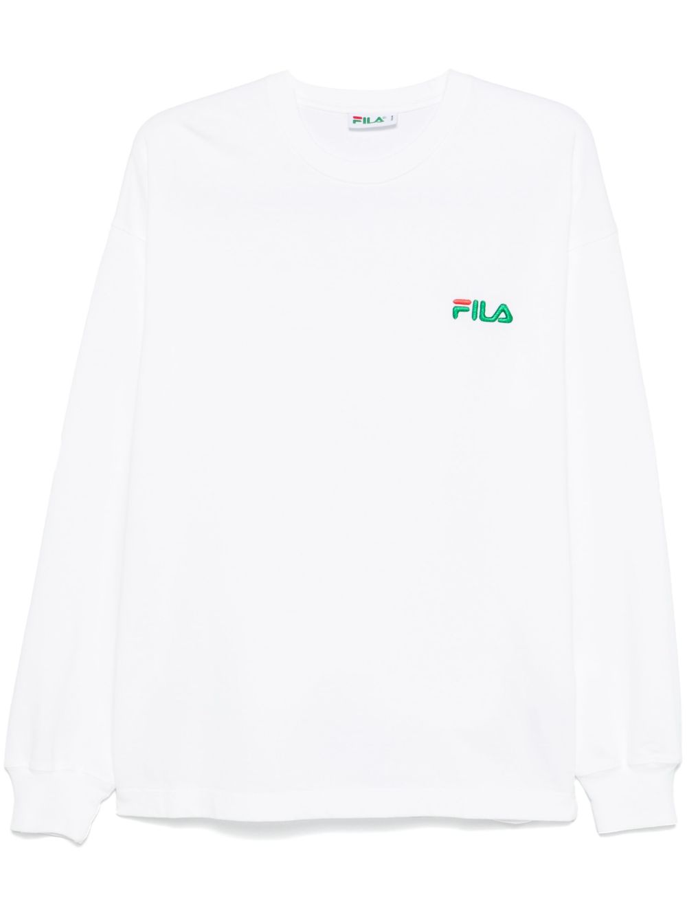 Fila logo刺绣卫衣 - 白色