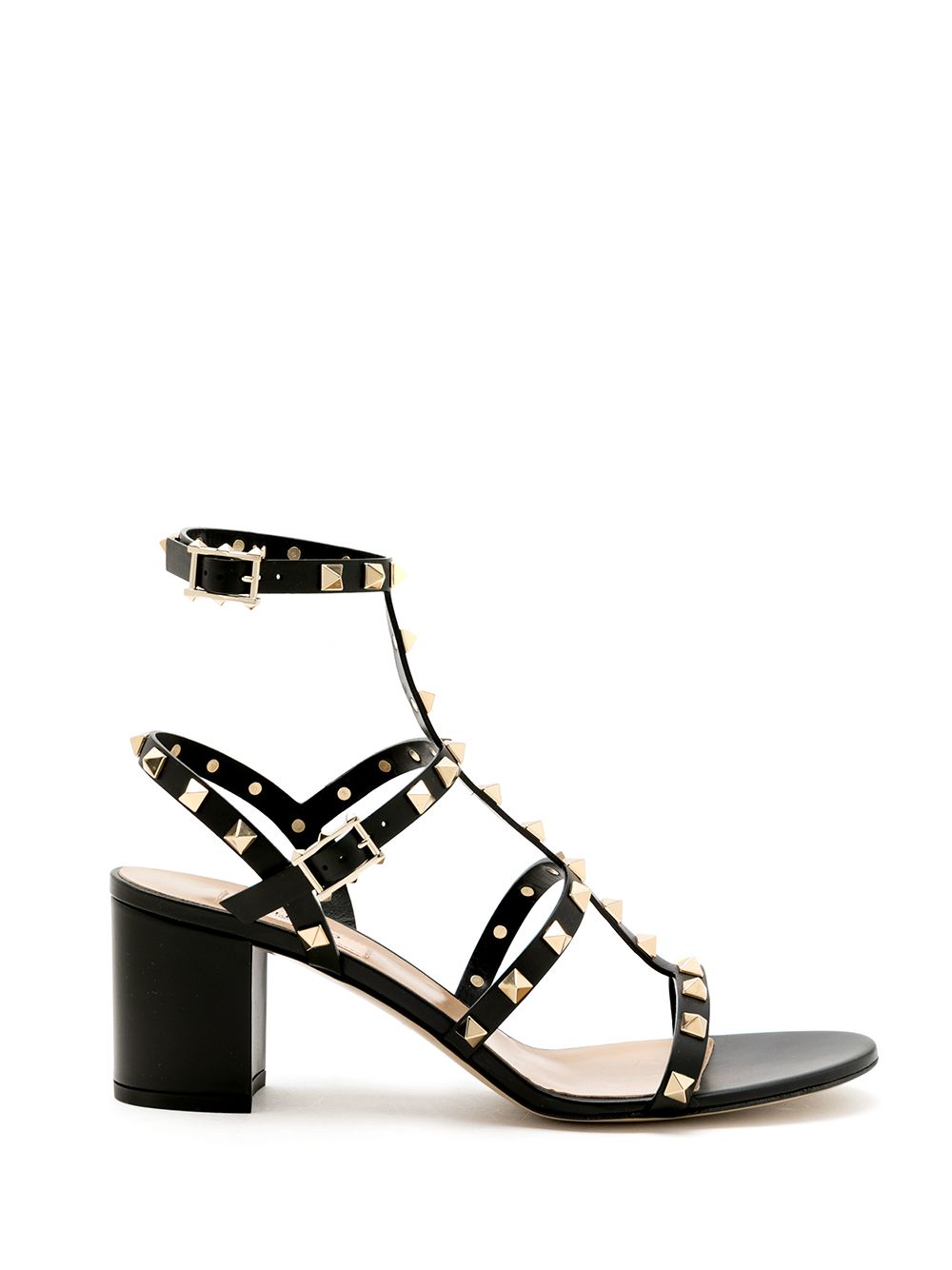 Valentino Garavani Rockstud 中跟凉鞋（6厘米） - 黑色