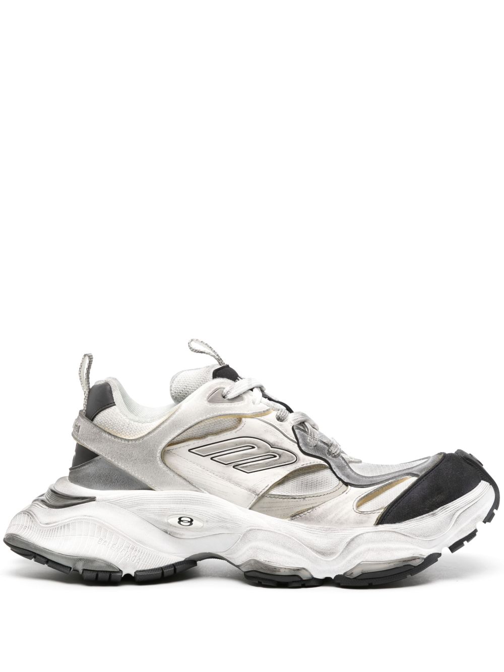 Balenciaga Cargo 拼接运动鞋 - 灰色
