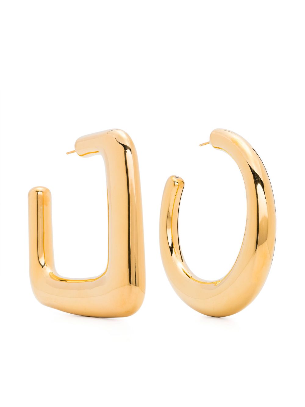 Jacquemus Les Grandes Créoles Ovalo 圈形耳环 - 金色