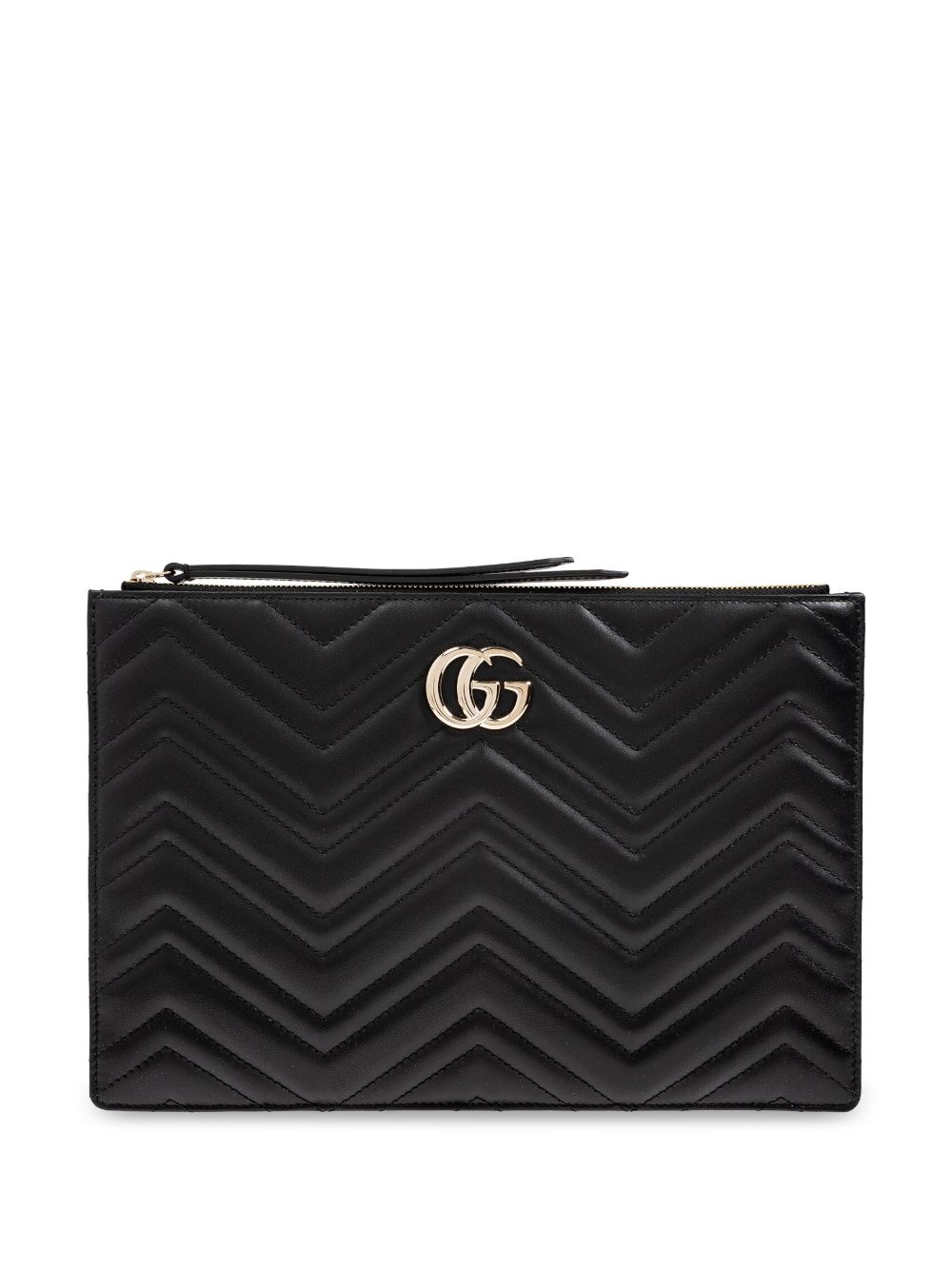 Gucci GG Marmont 大号手拿包 - 1000 BLACK