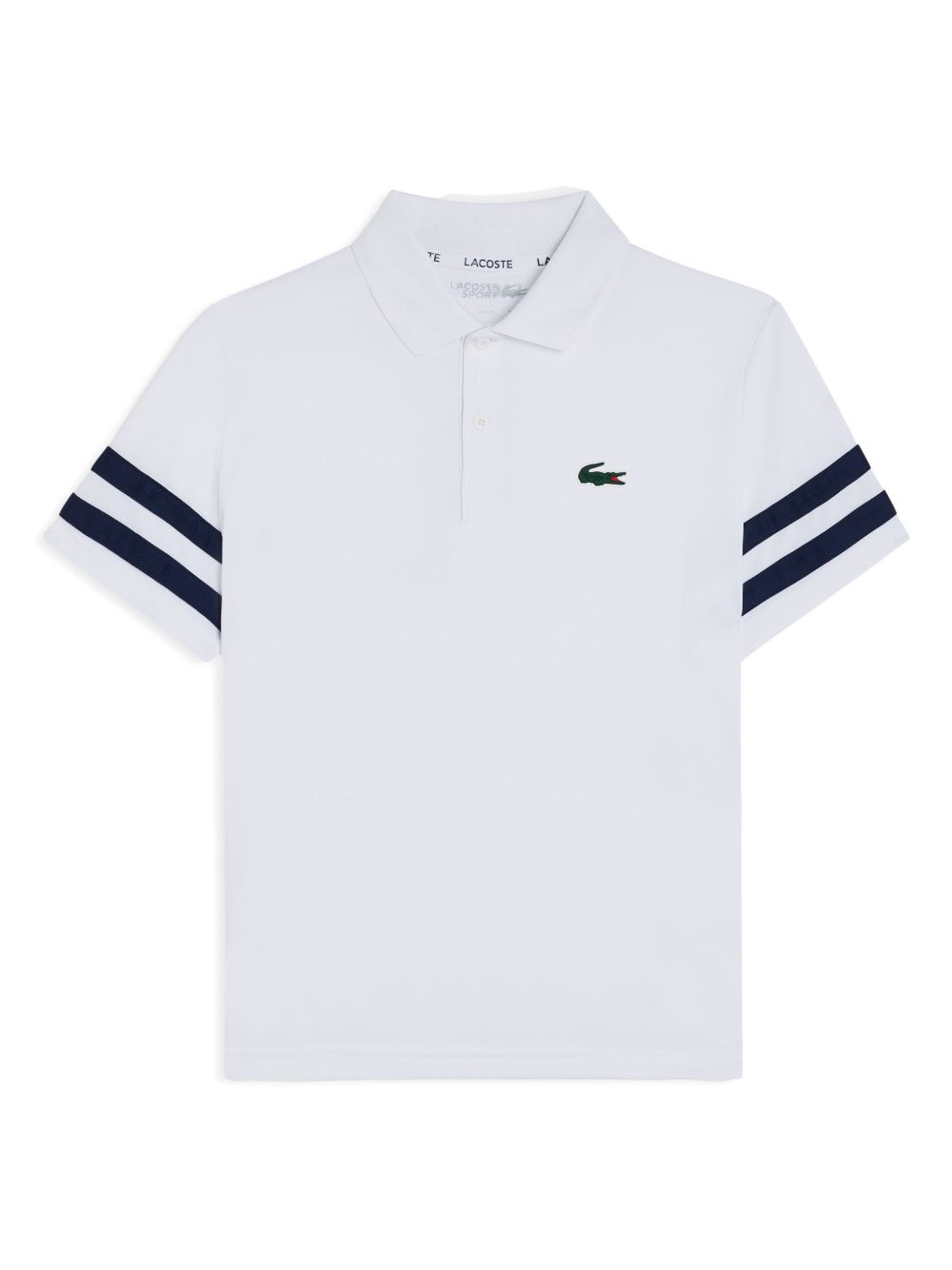 Lacoste 对比条纹polo衫 - 白色