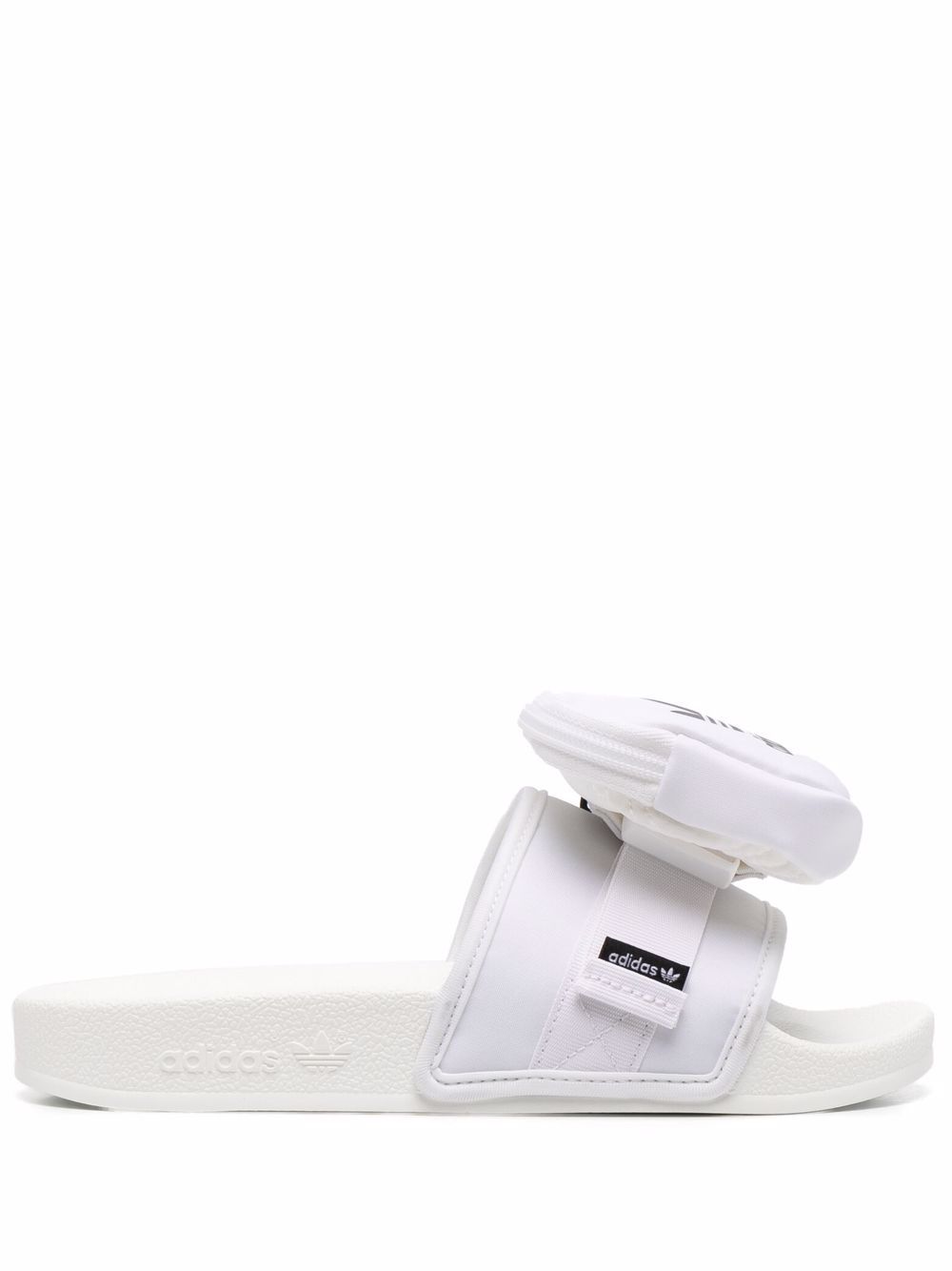 adidas Adilette logo饰带拖鞋 - 白色