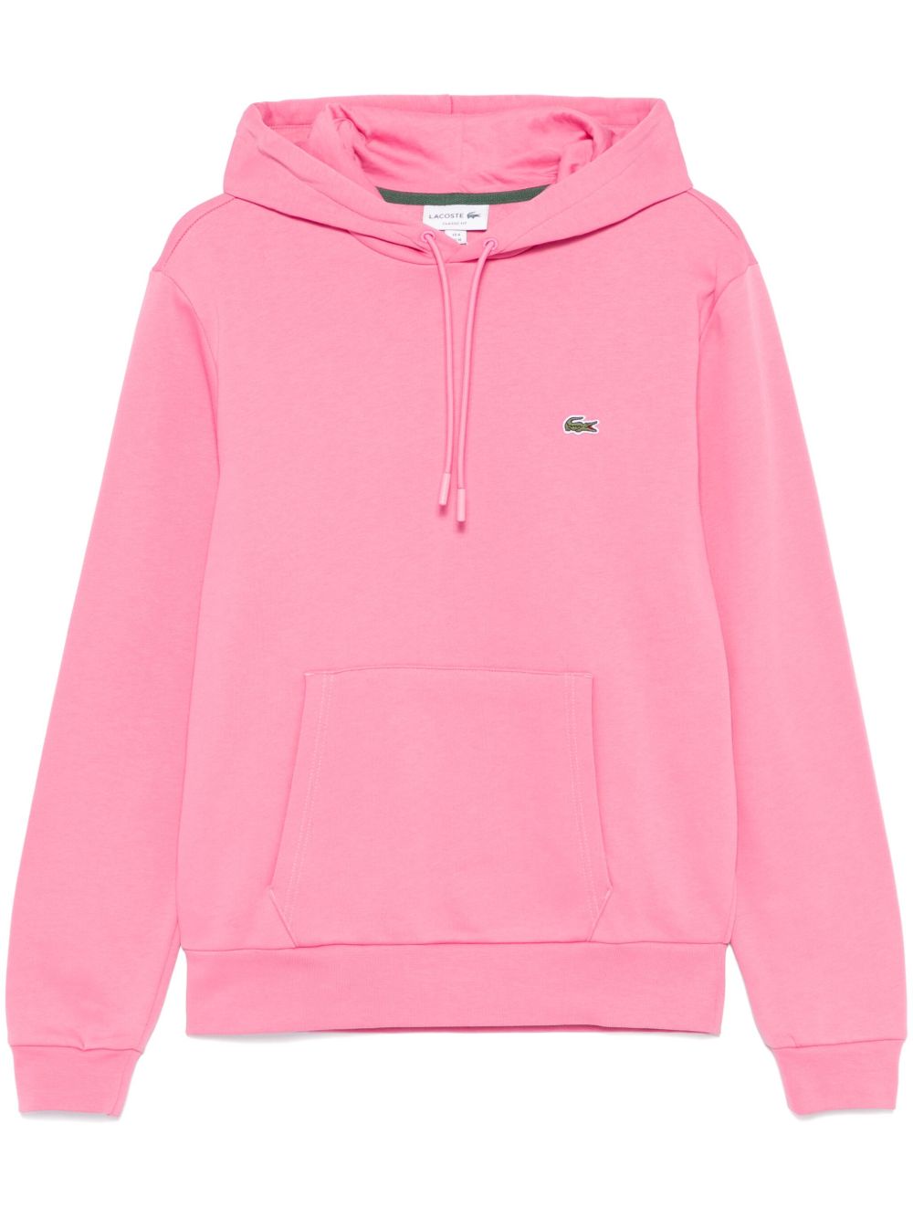 Lacoste 鳄鱼贴花连帽衫 - 粉色