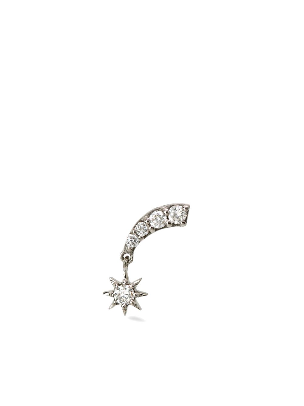 Lark & Berry 14K白金 Starburst 钻石耳钉 - 银色