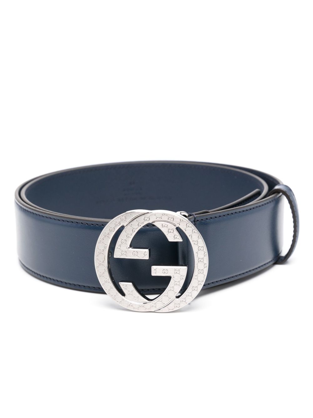 Gucci Interlocking G 扣环腰带 - 蓝色
