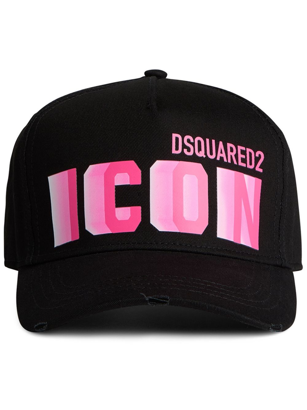 DSQUARED2 logo印花棒球帽 - 黑色