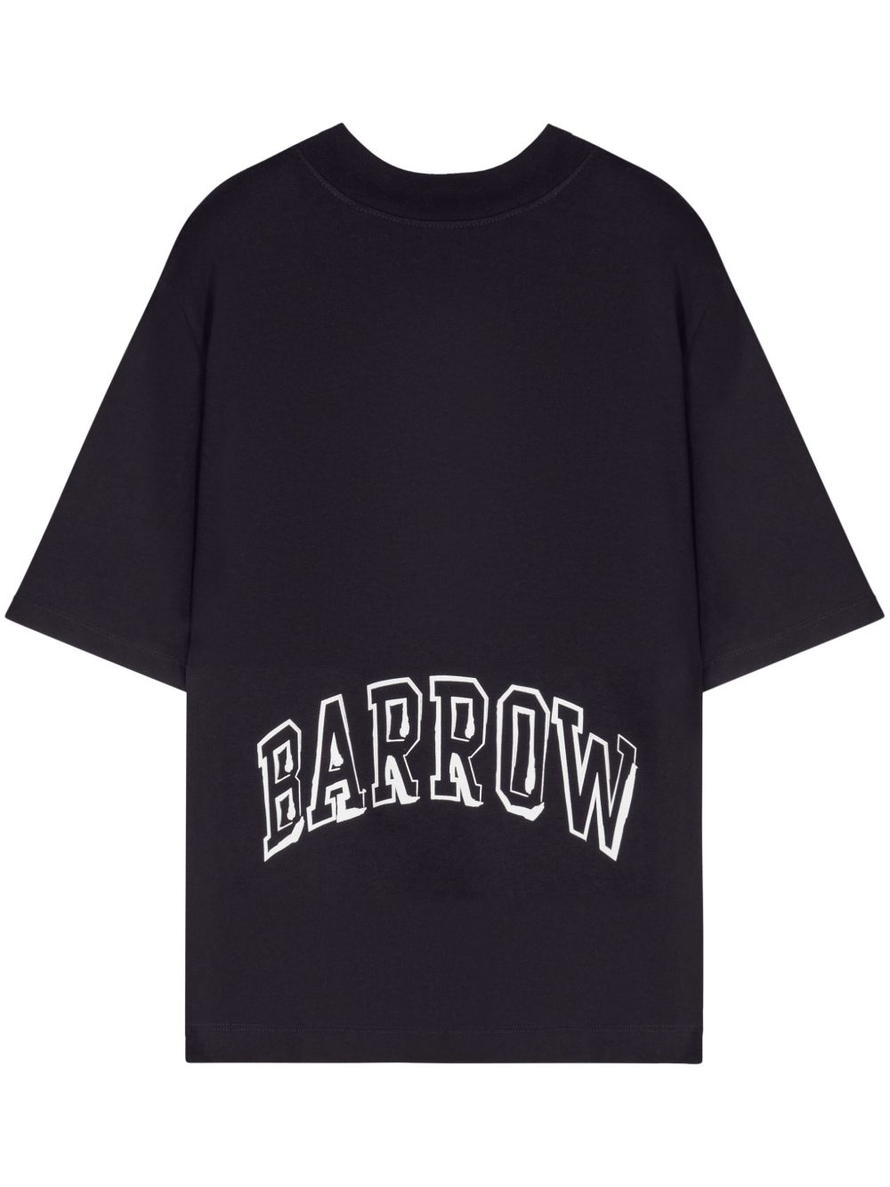 BARROW 笑脸印花T恤 - 黑色