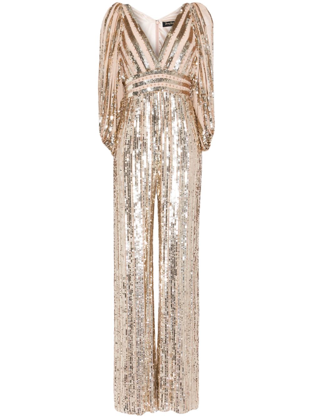 Jenny Packham Boogie 亮片缀饰连体长裤 - 中性色