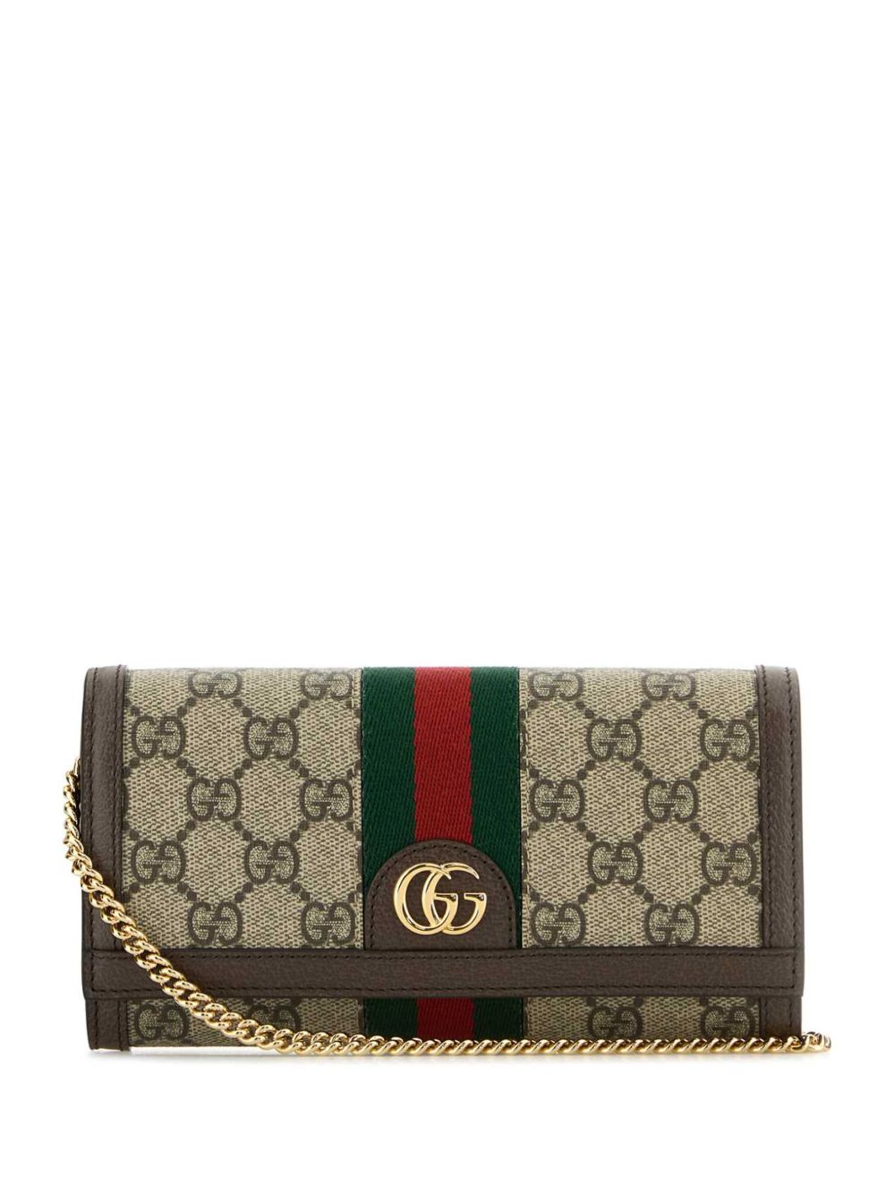Gucci GG Supreme 搭链钱包 - 中性色
