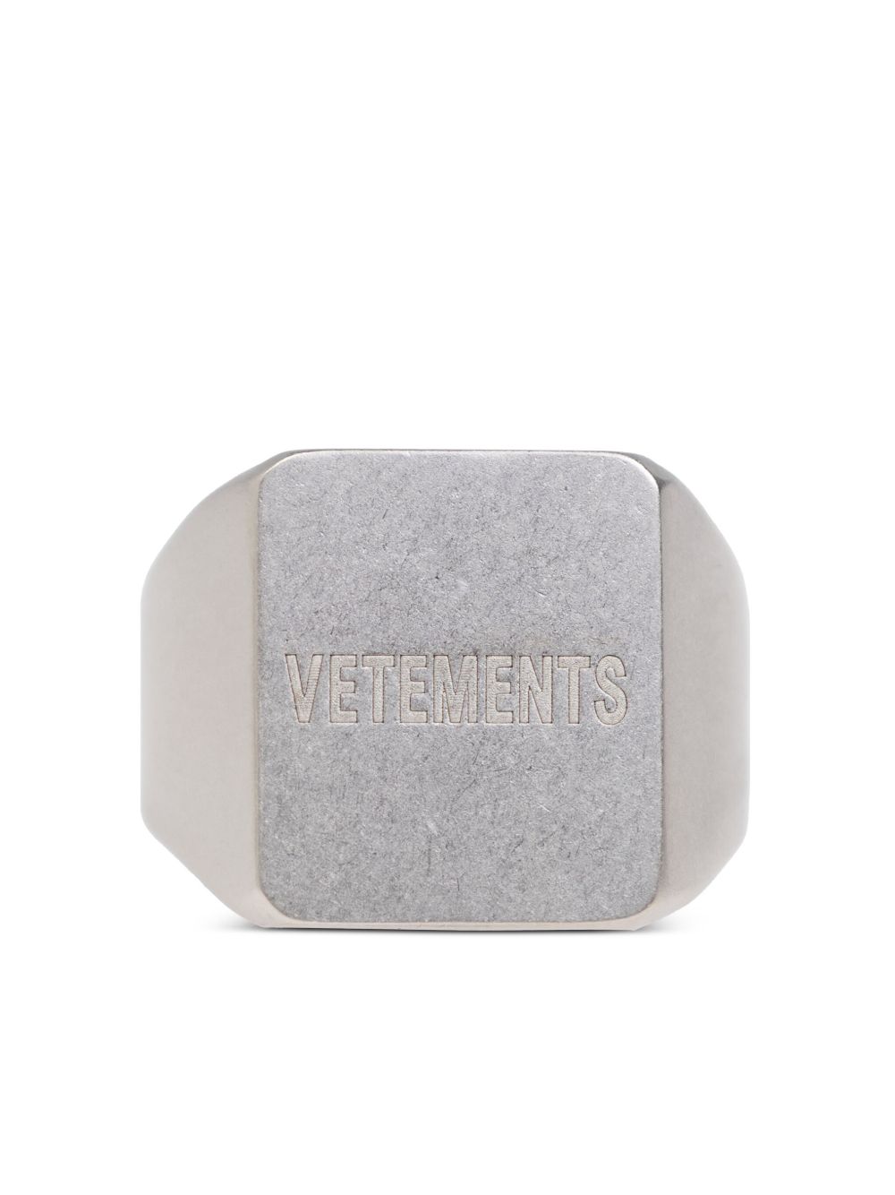 VETEMENTS logo雕刻戒指 - 银色