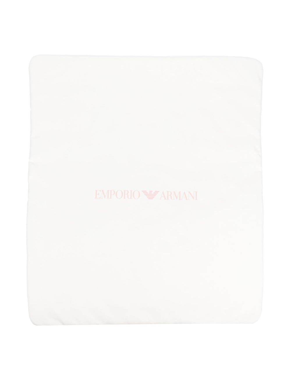 Emporio Armani Kids logo印花棉毯子 - 粉色