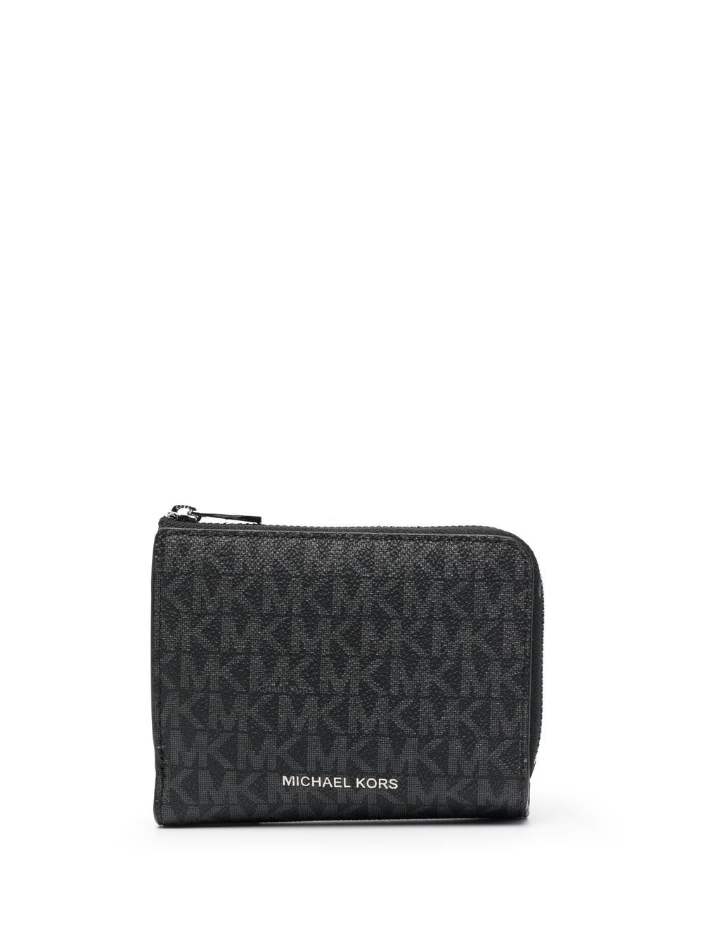 Michael Michael Kors logo拉链钱包 - 黑色