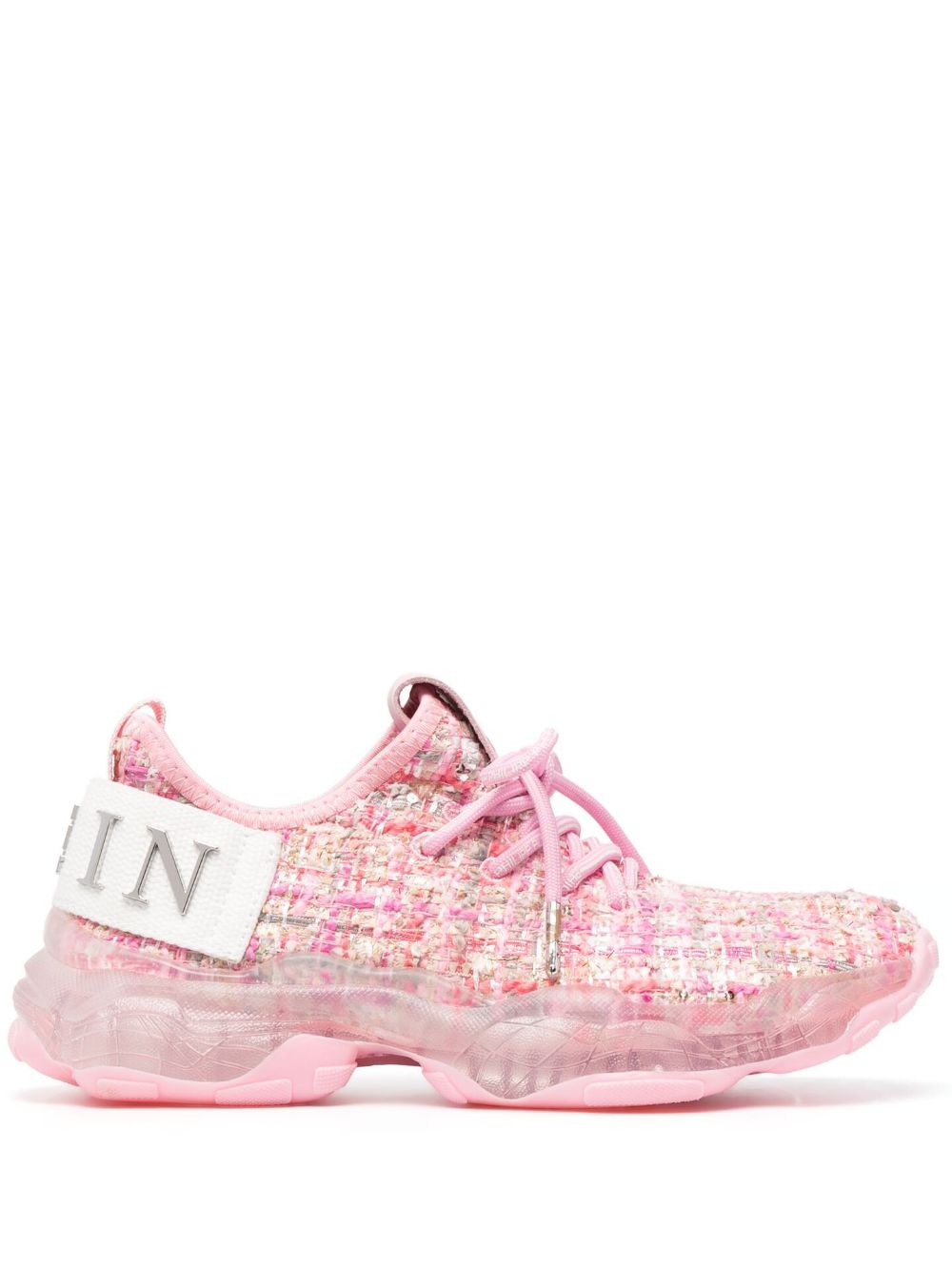 Philipp Plein Hyper $hock 粗花呢效果运动鞋 - 粉色