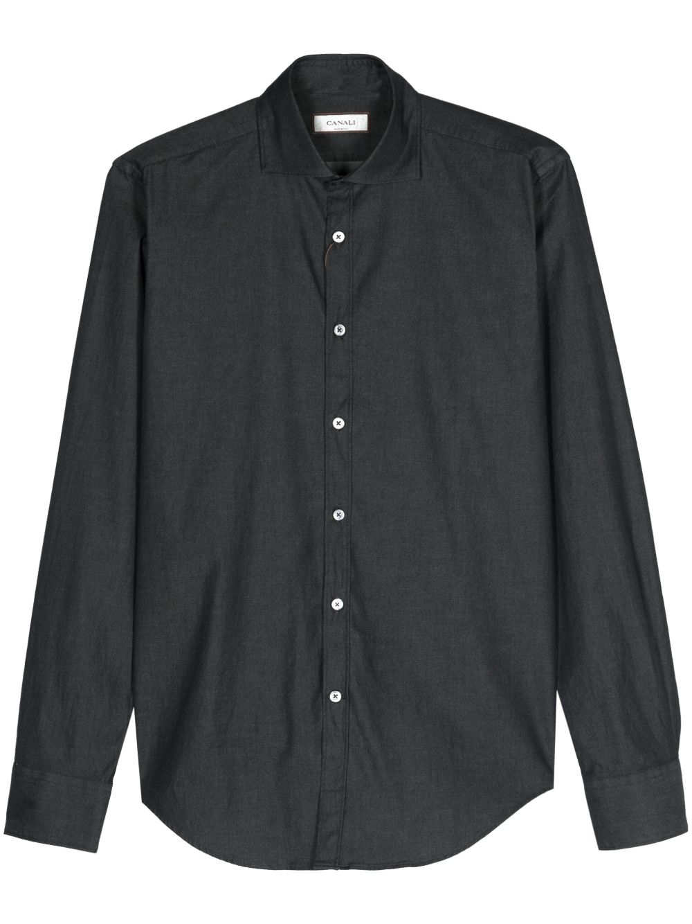 Canali 经典领钱布雷布衬衫 - 灰色