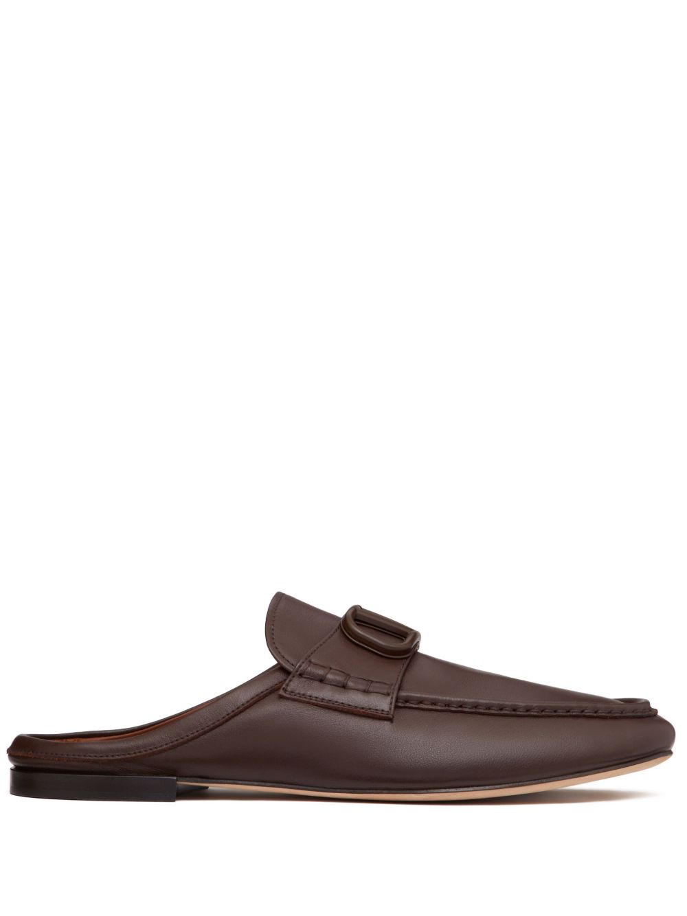 Valentino Garavani VLogo 皮质拖鞋 - 红色