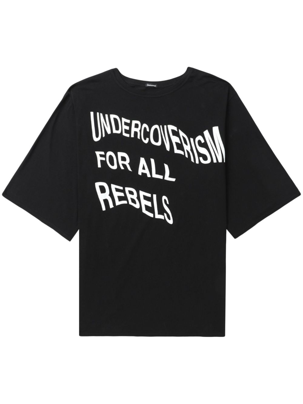 Undercover logo印花棉T恤 - 黑色