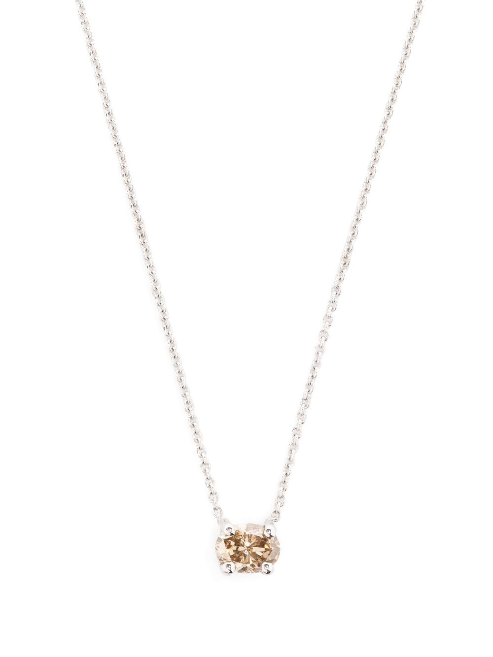 Wouters & Hendrix Gold 18K白金钻石项链 - 银色