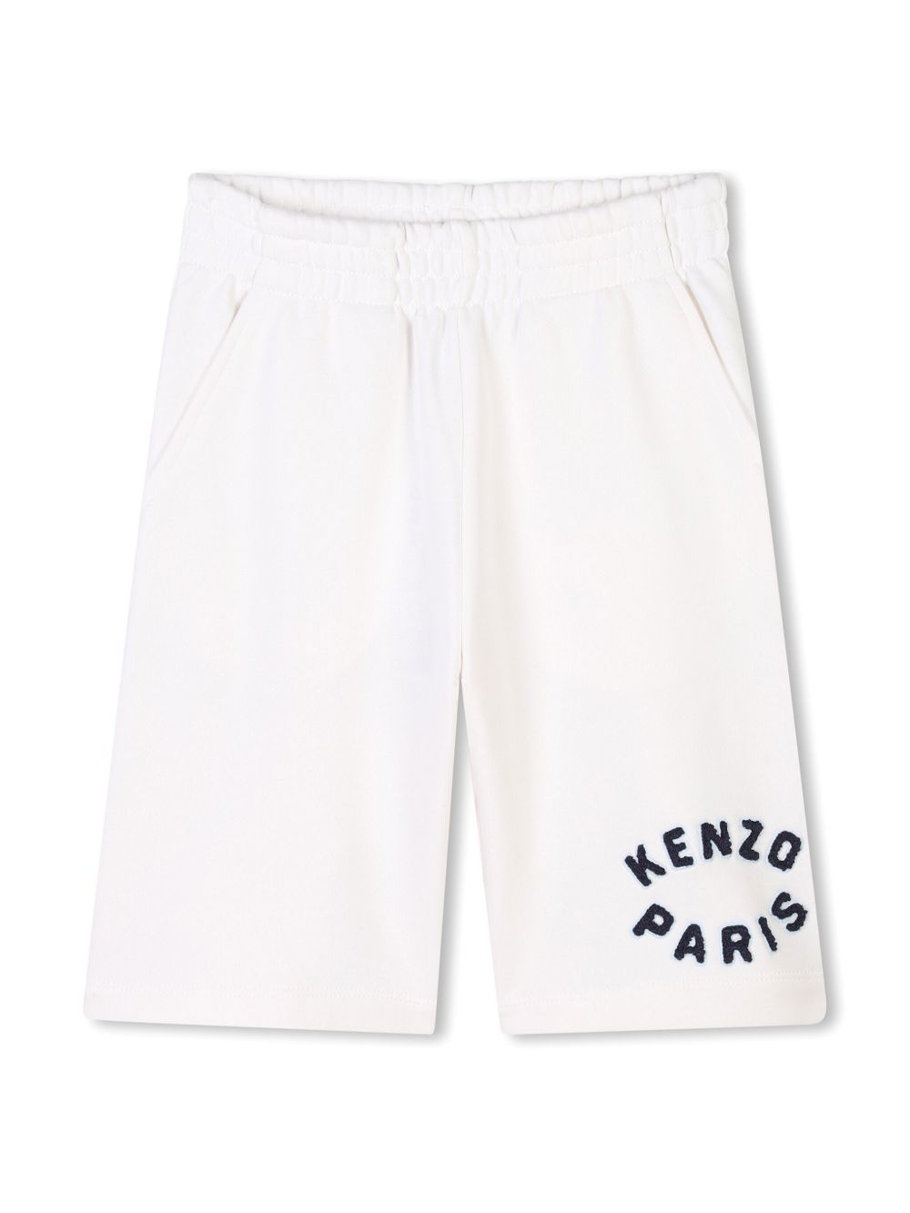 Kenzo Kids logo贴花百慕大短裤 - 白色