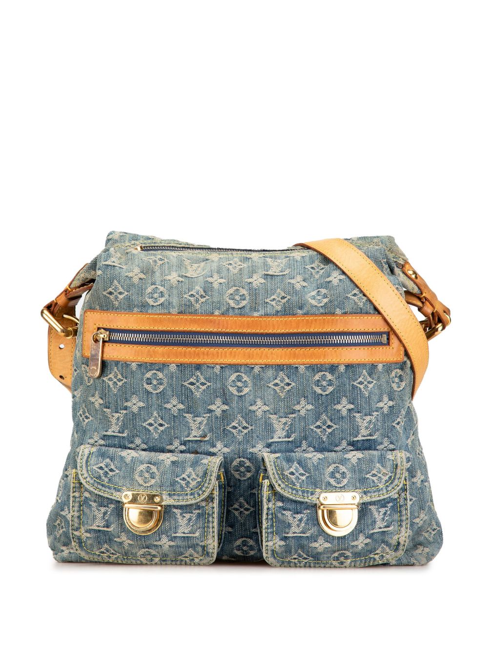 Louis Vuitton Pre-Owned 2008 Monogram Denim gy GM shoulder bag - 蓝色
